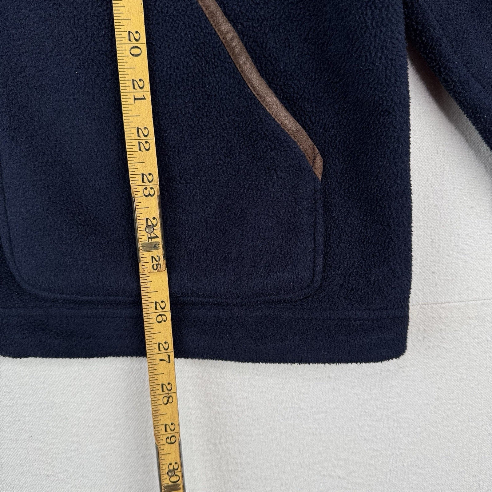 90s Vtg Polo Ralph Lauren XL Deep Pile Fleece Jackt Suede Trim Bomber Harrington