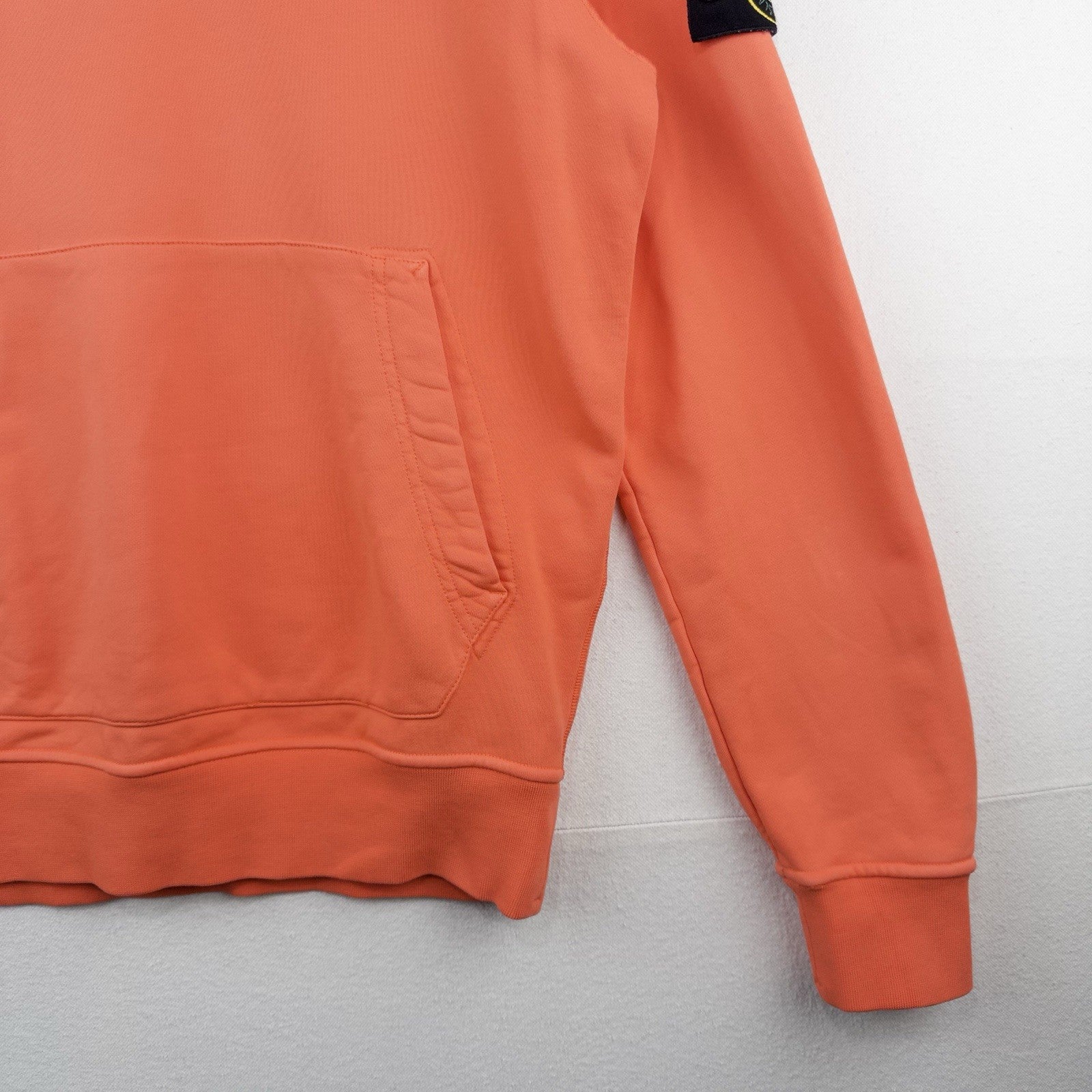 Stone Island Loopback Organic Cotton Orange Hoodie Men’s Medium