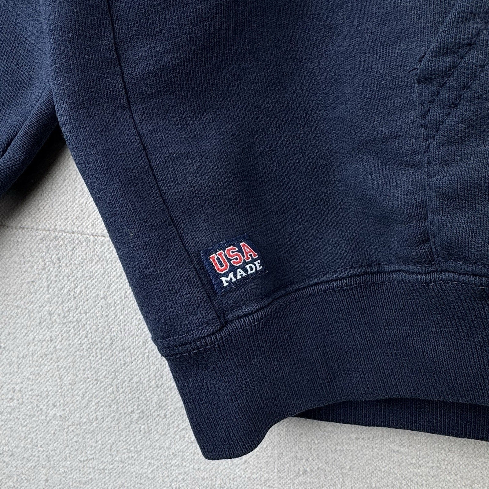 90s Vtg Coast Guard Reverse Weave Hoodie Sweatshirt Cotton Exchange Made USA - M