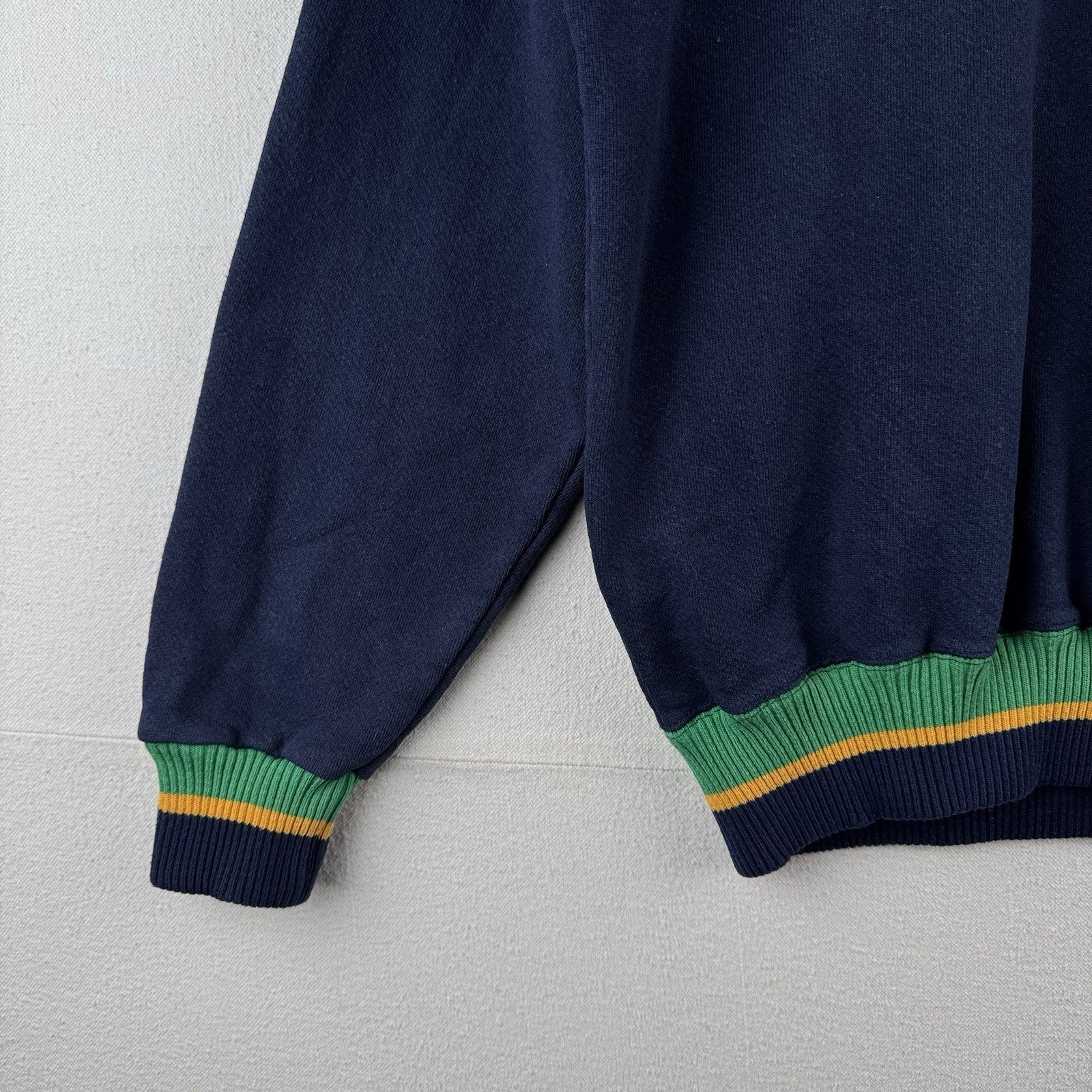 90’s Vintage Notre Dame Fighting Irish Sweatshirt Mens L Blue Green Mock Neck