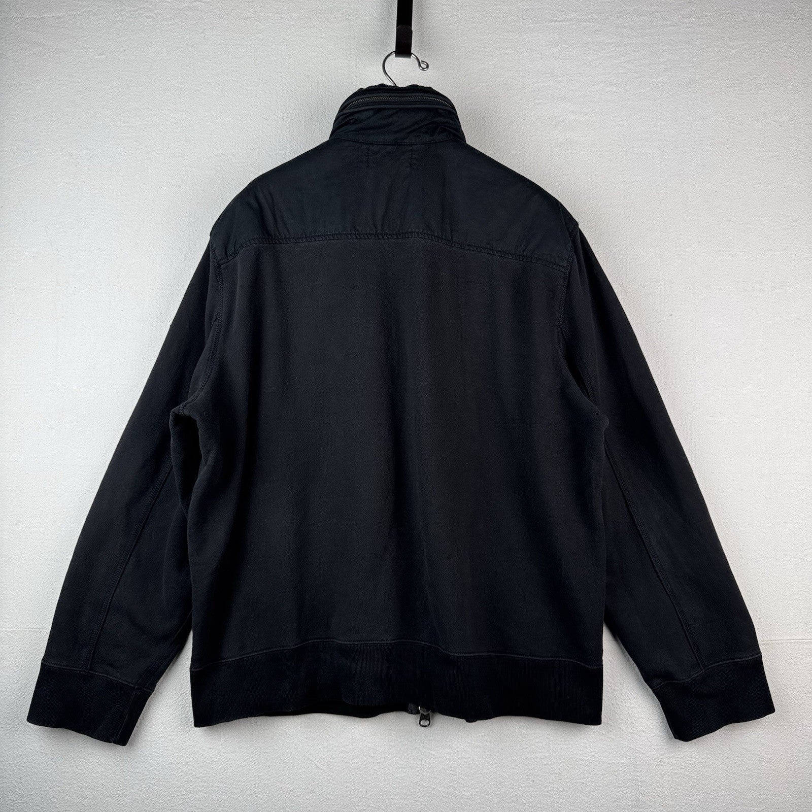 Vtg Polo Ralph Lauren Mens 2XL XXL Black Full-Zip Naval Supply Jacket Stow Hood