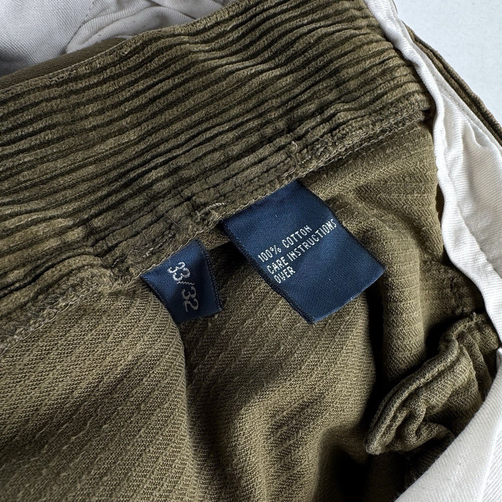 90’s Vtg Polo Ralph Lauren Mens Fits 32x30 Brown Corduroy Flat Front Chino Pants