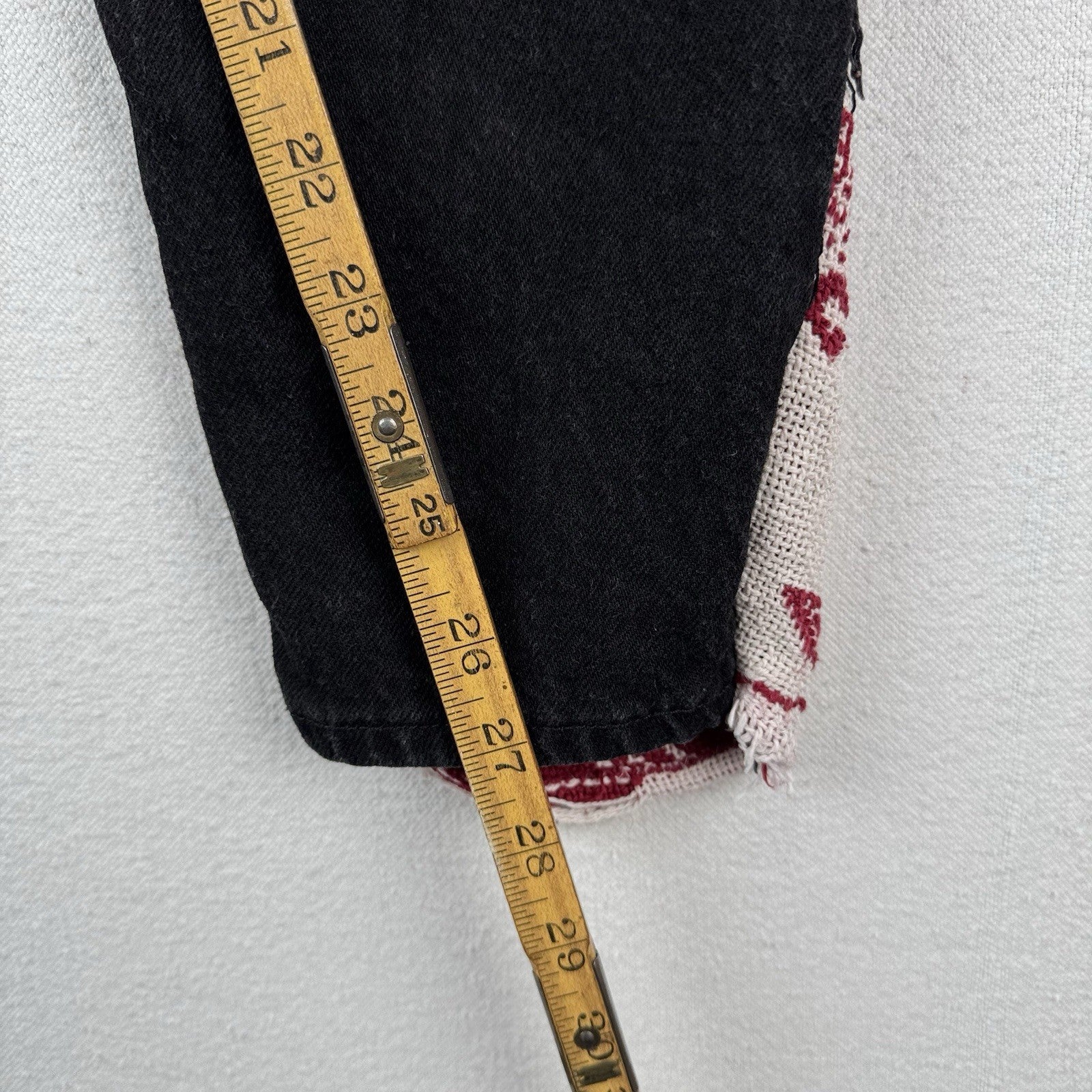 90’s Vtg Custom Lee Women 14P 28x27 High Waisted Black & Tapestry Jeans Made USA