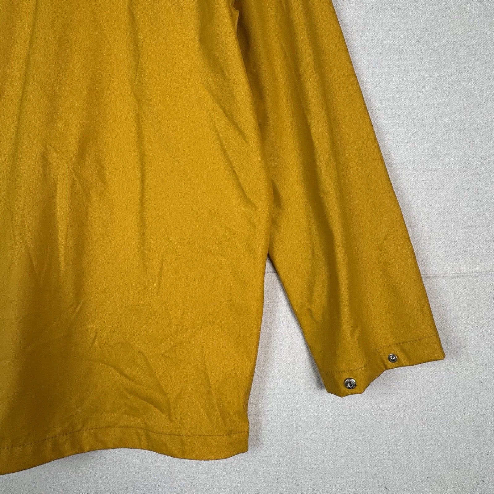 Helly Hansen Jacket Mens Extra Large XL Yellow Coat Rain Hooded Parka PVC
