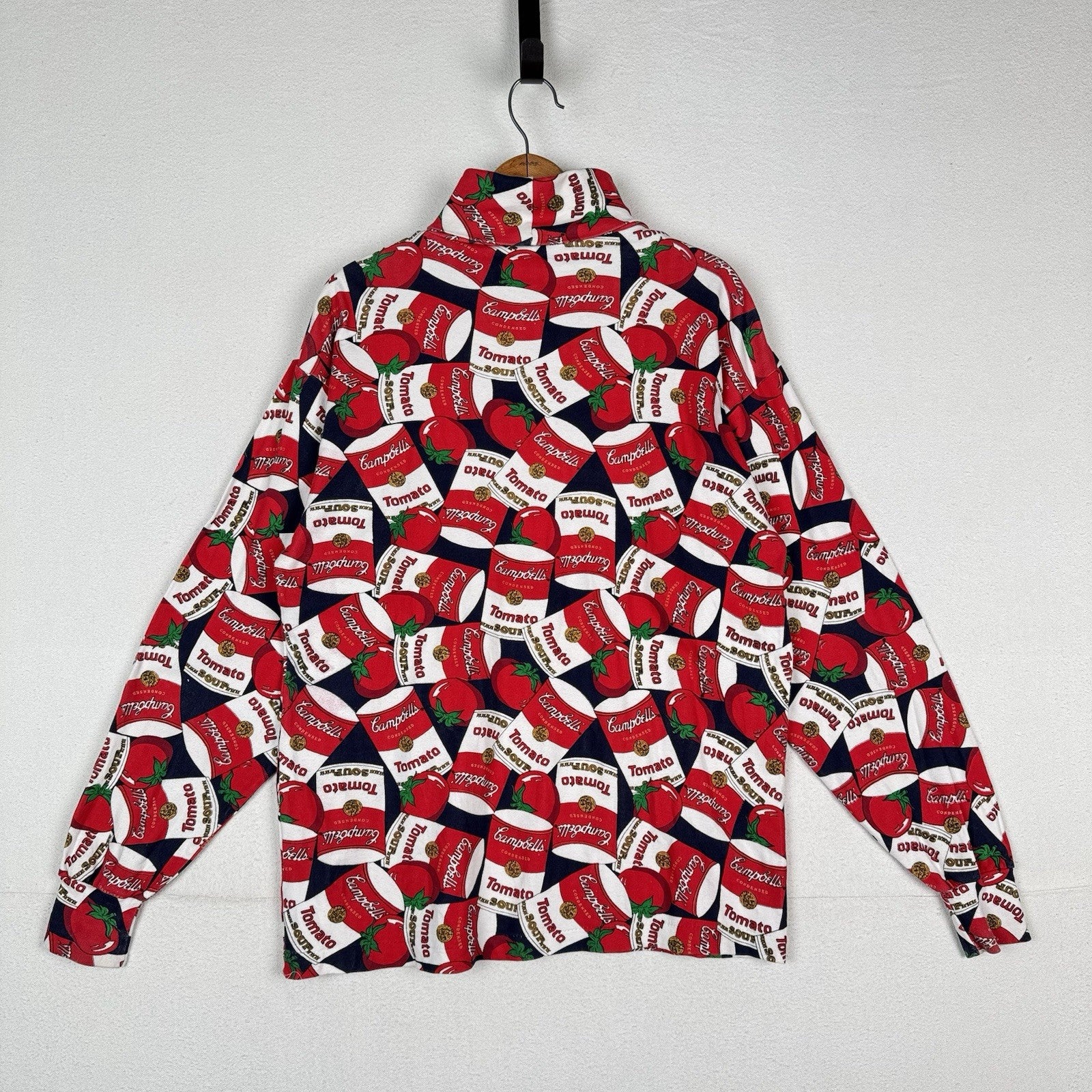 Vtg Campbell’s Tomato Soup Pop Art 60s Andy Warhol Soup Can Turtleneck XL USA
