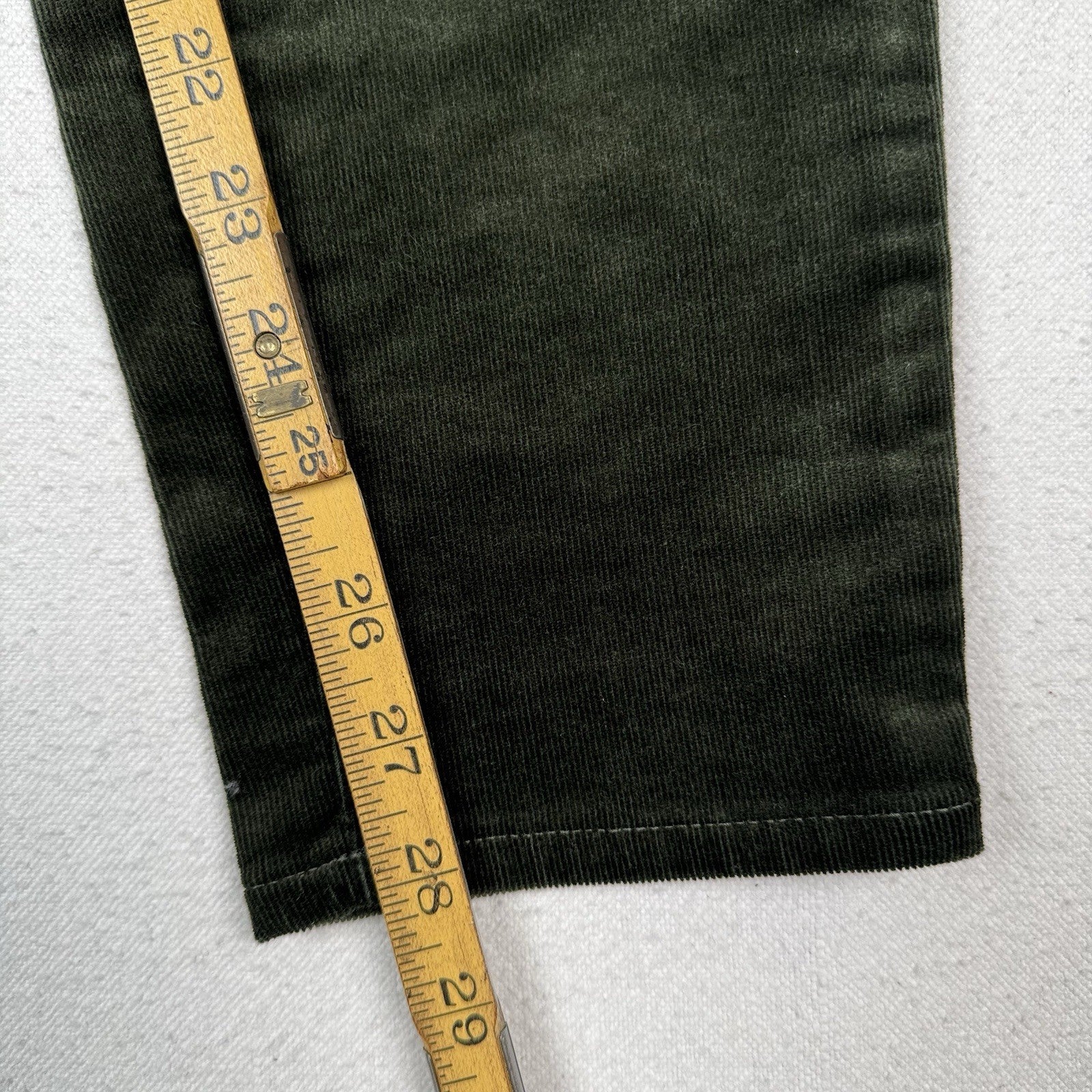 NWT Loft Jeans Women’s 10 Corduroy High Rise Skinny Green Button Fly Stretch