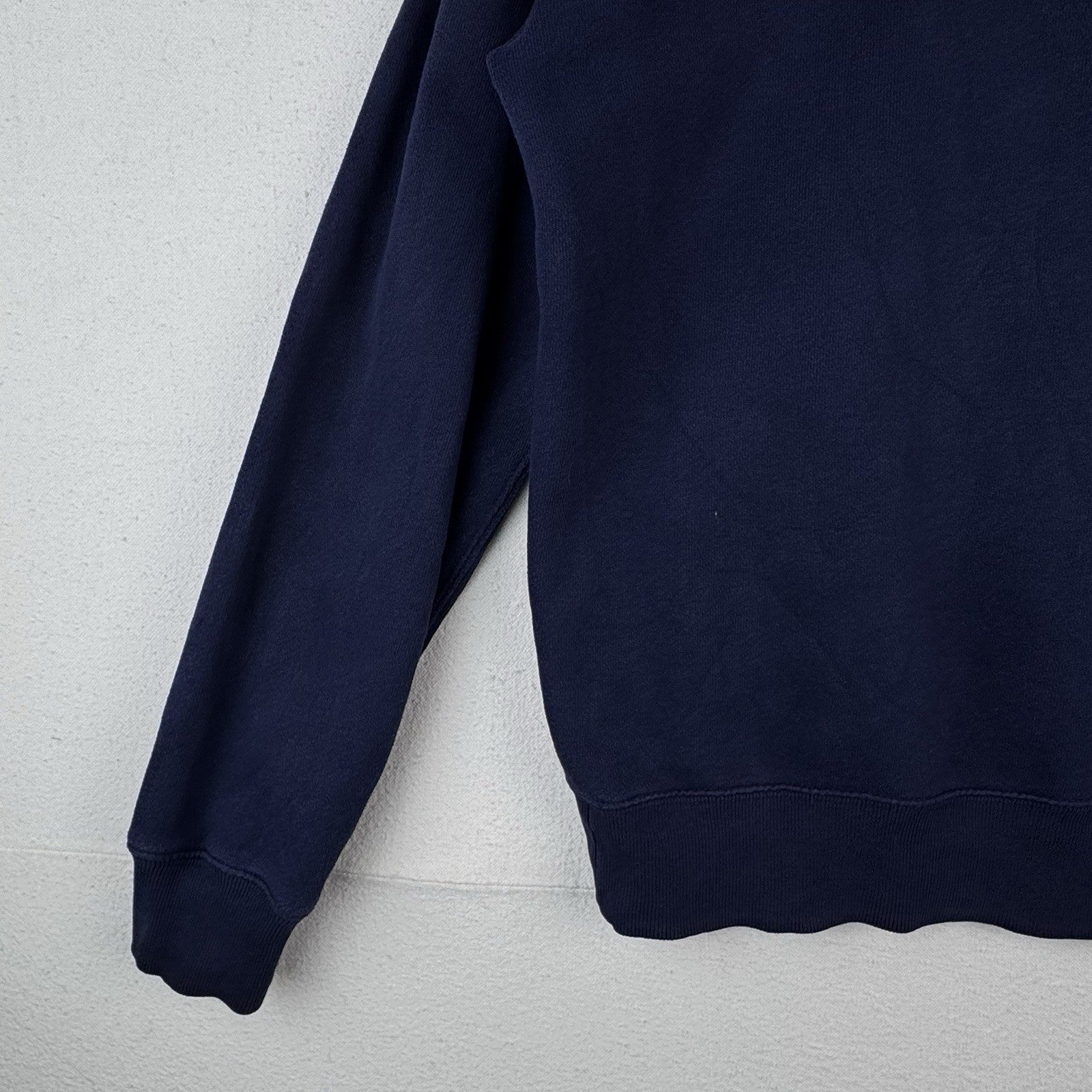 Vintage Polo Ralph Lauren Men’s Small Hoodie 1/4 Zip English Logo Blue *Read