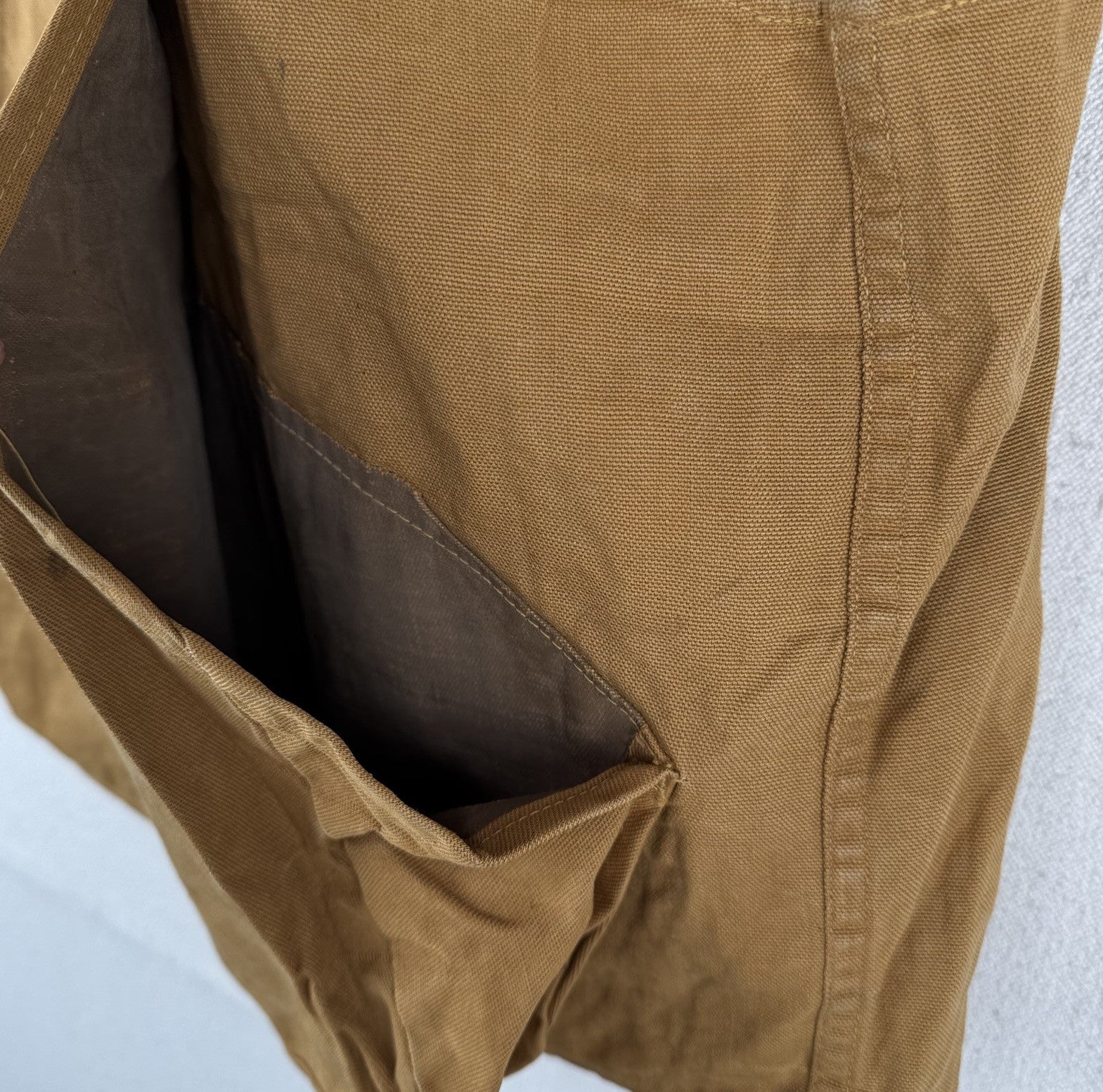 60’s Vtg Drybak Hunting Vest Brown Duck Canvas Shell Loops Game Bag Men’s M 40”
