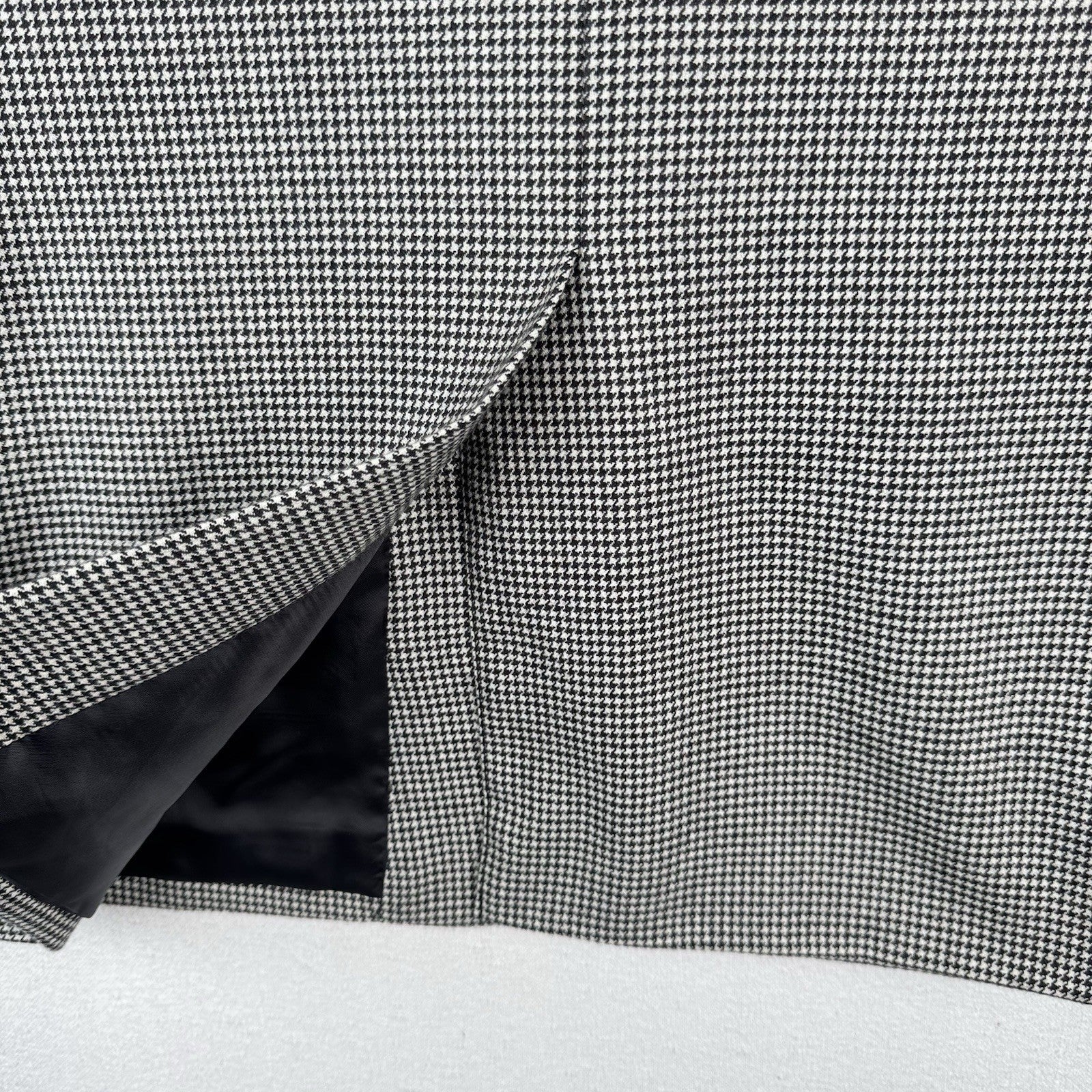 John W Nordstrom Men’s 42L Black White Houndstooth Loro Piana Cashmere