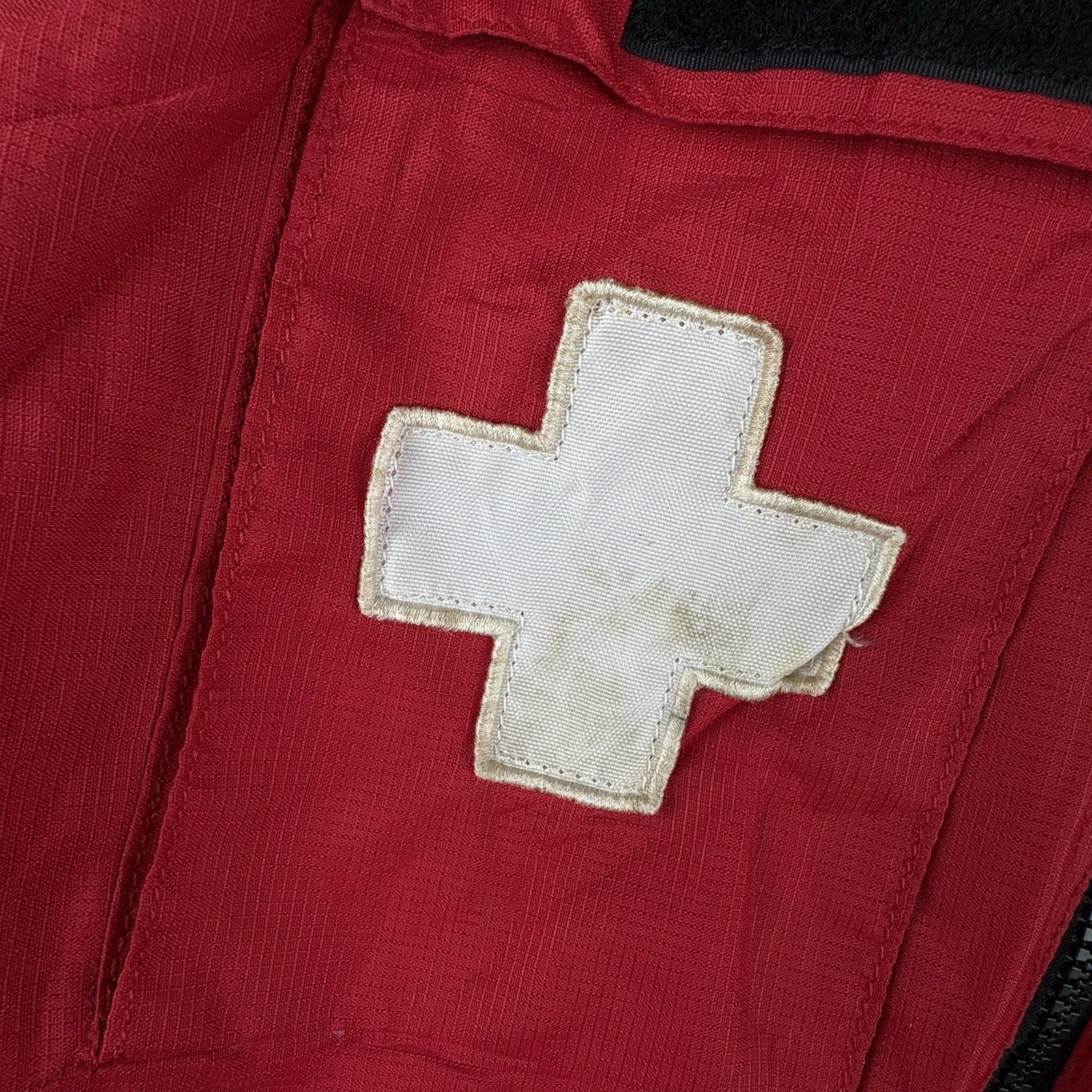 Vintage Ski Patrol Vest Rescue Team Vest Red Black 2XL