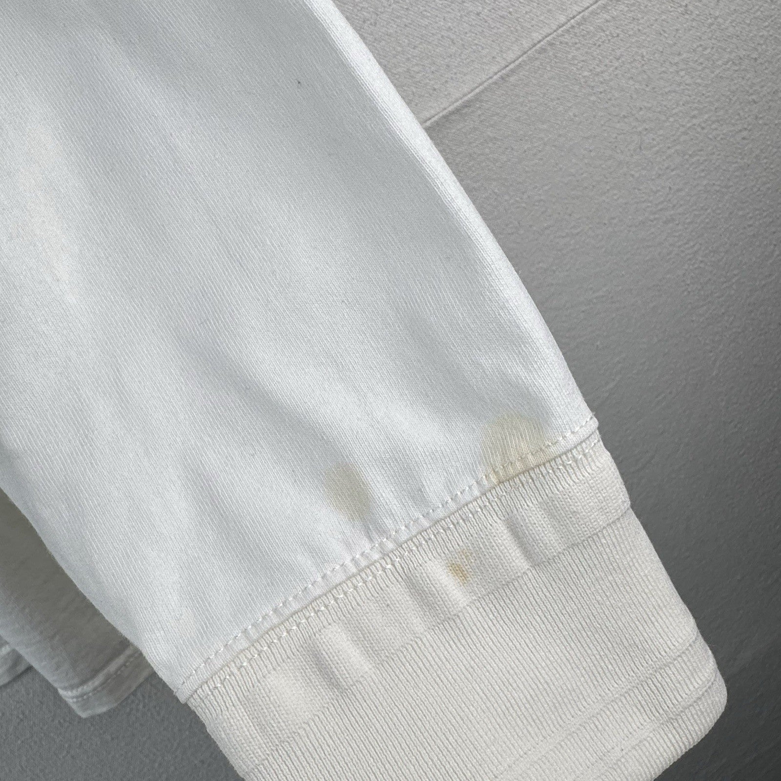 Vtg Polo Ralph Lauren White Rugby Shirt Big Pony 4XB Jockey Club Crest Quilted