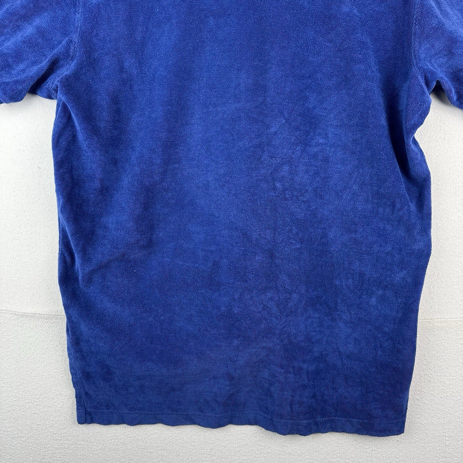 90’s Vtg Polo Ralph Lauren Terry Cloth Shirt Mens XL Blue Pool Resort Cabana