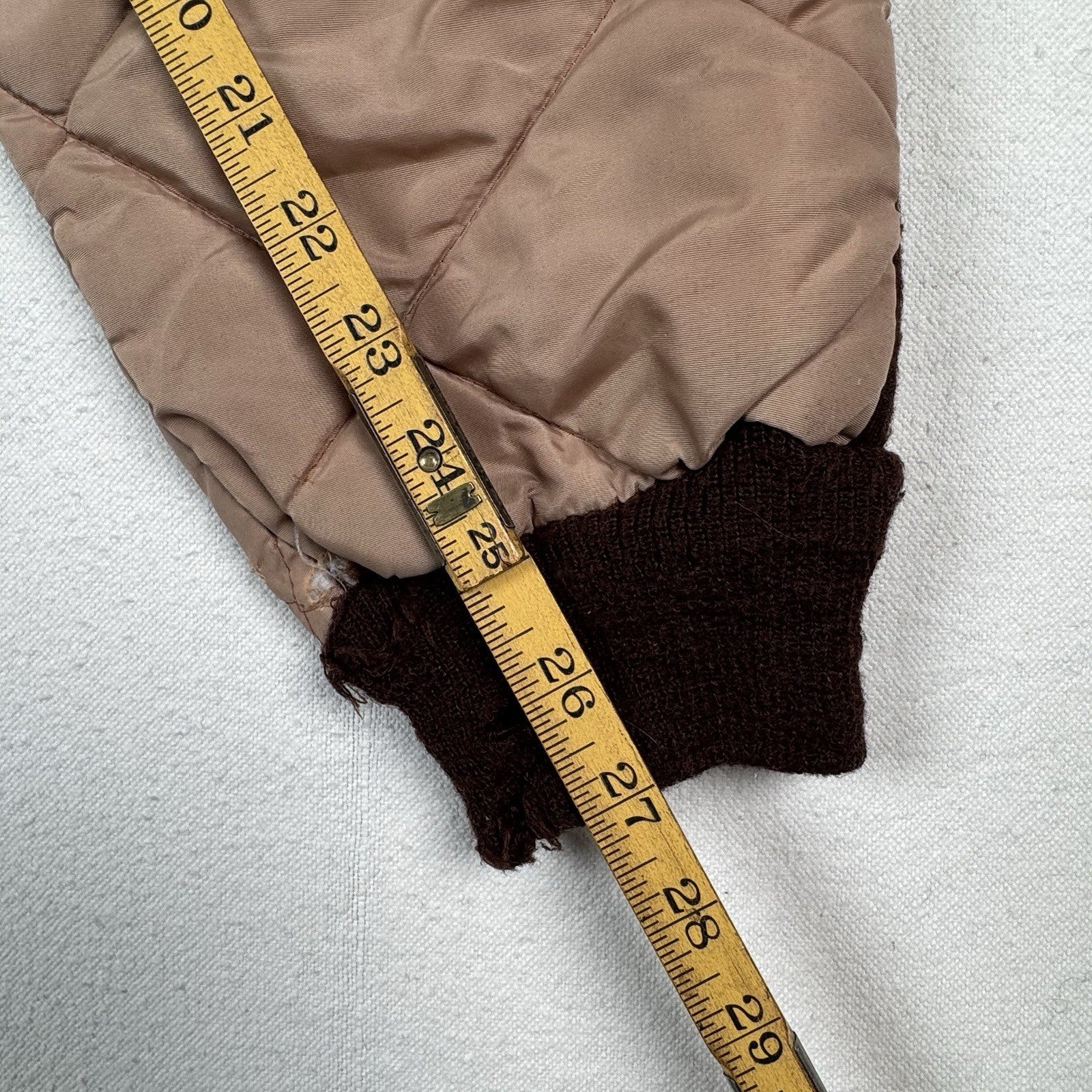 60’s Vintage Bob Allen Quilted Jacket Pants Set Long Underwear Men's XL Brown