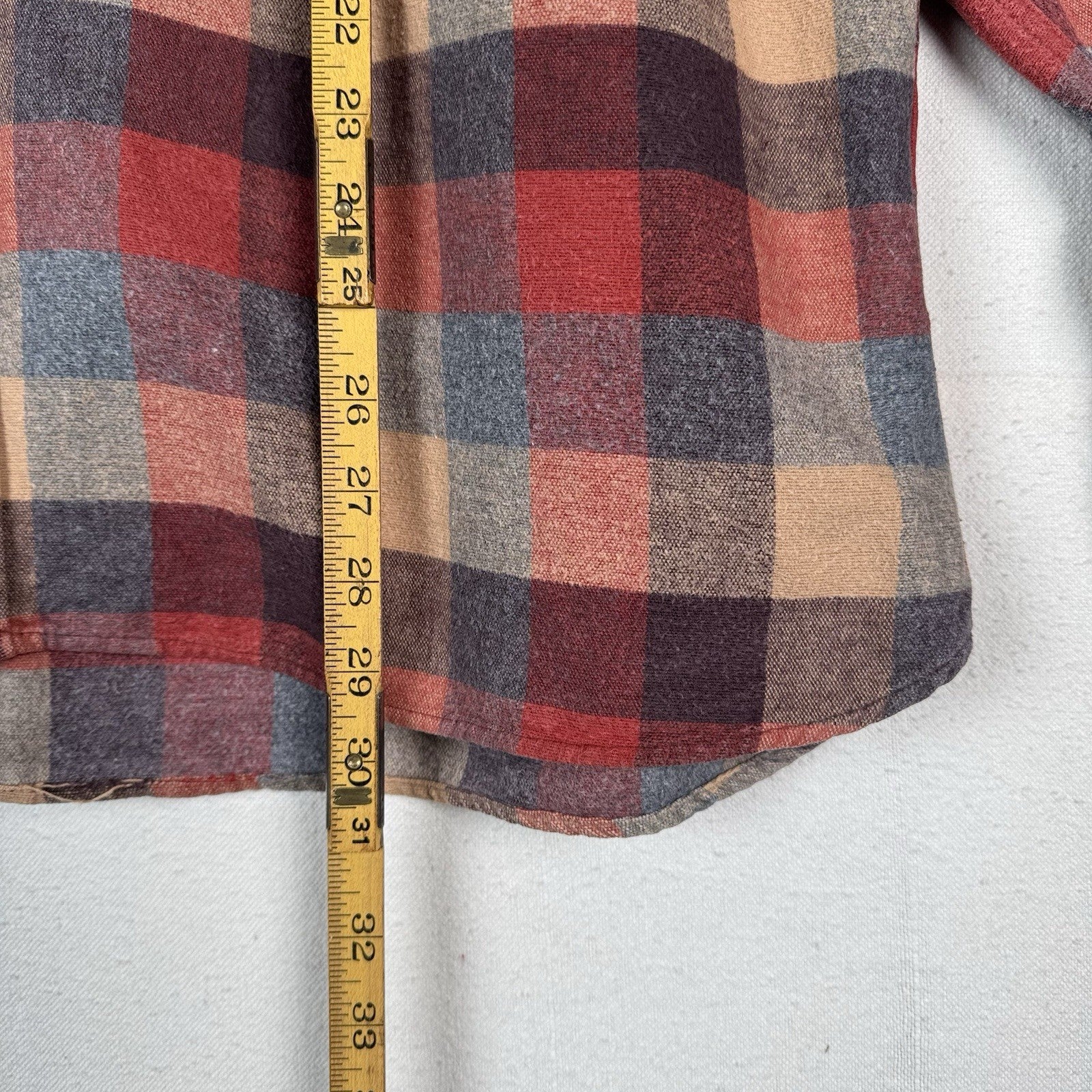 L.L. Bean Traditional Fit Chamois Flannel Shirt Men’s XL Apple Cinnamon Plaid