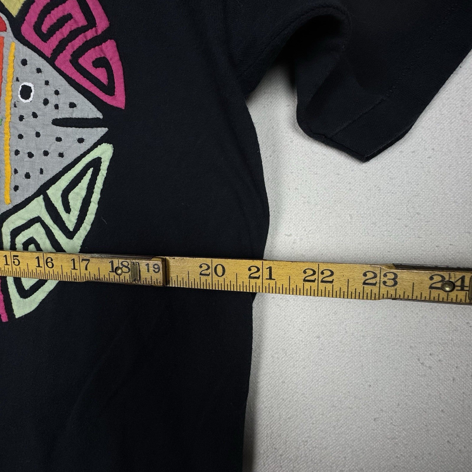 Vintage Sed’s Crafts Princess Cruises Molas Panama Handmade Colorful Tshirt Sz L