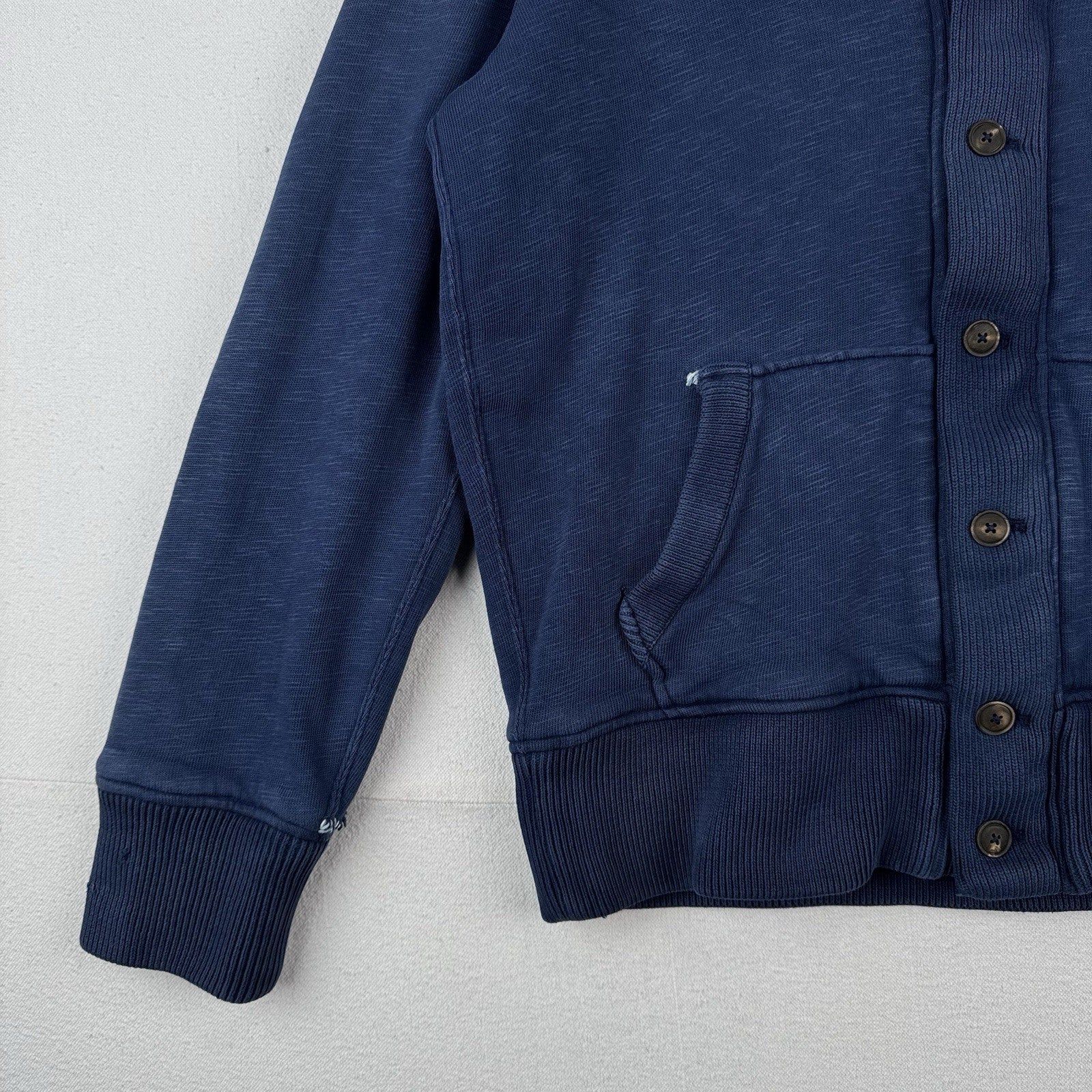 90’s Vtg Polo Ralph Lauren Shawl Collar Indigo Cardigan Cotton L Thermal Lining