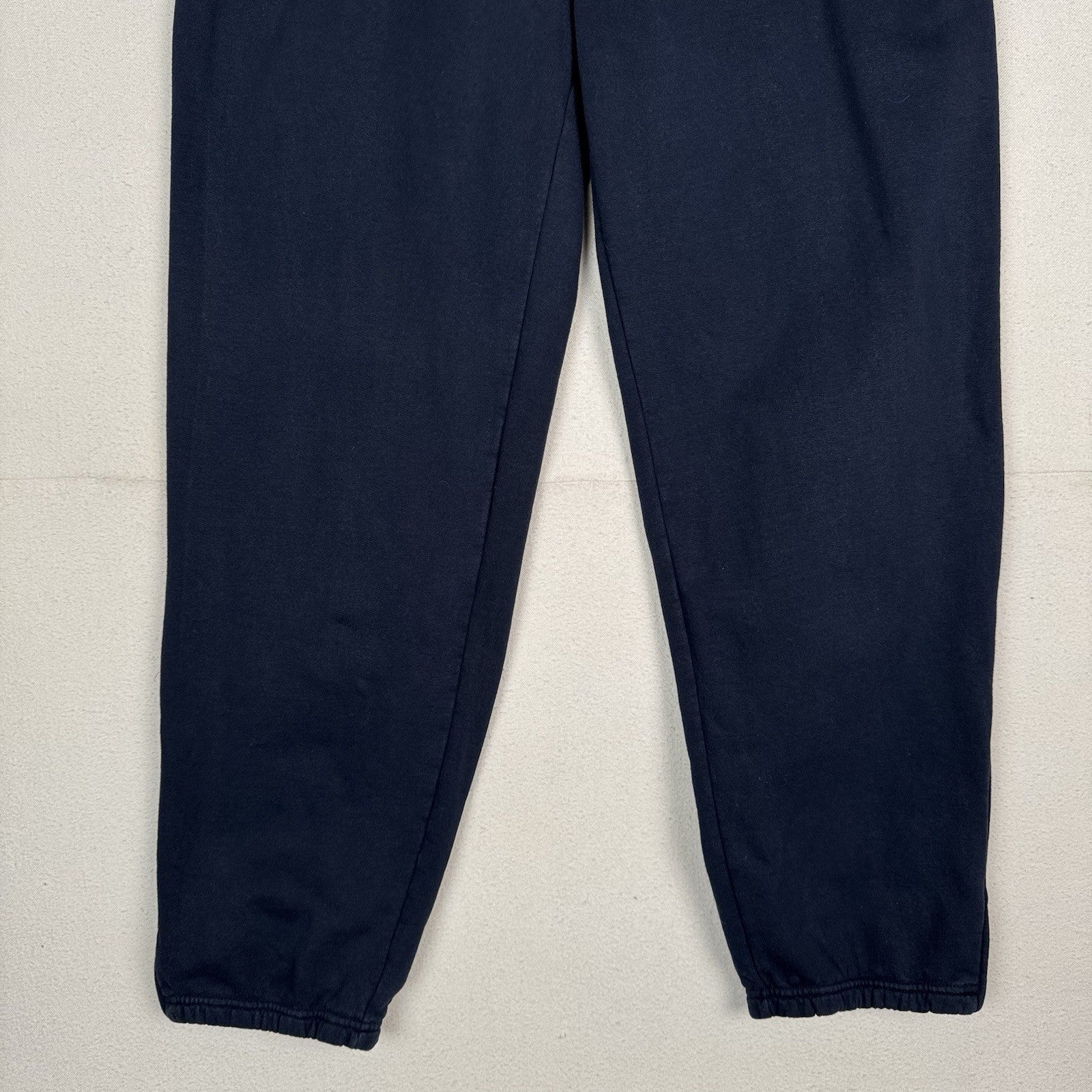 Vintage LL Bean Sweatpants Mens Large Blue Fleece Joggers Zip Ankle Pants