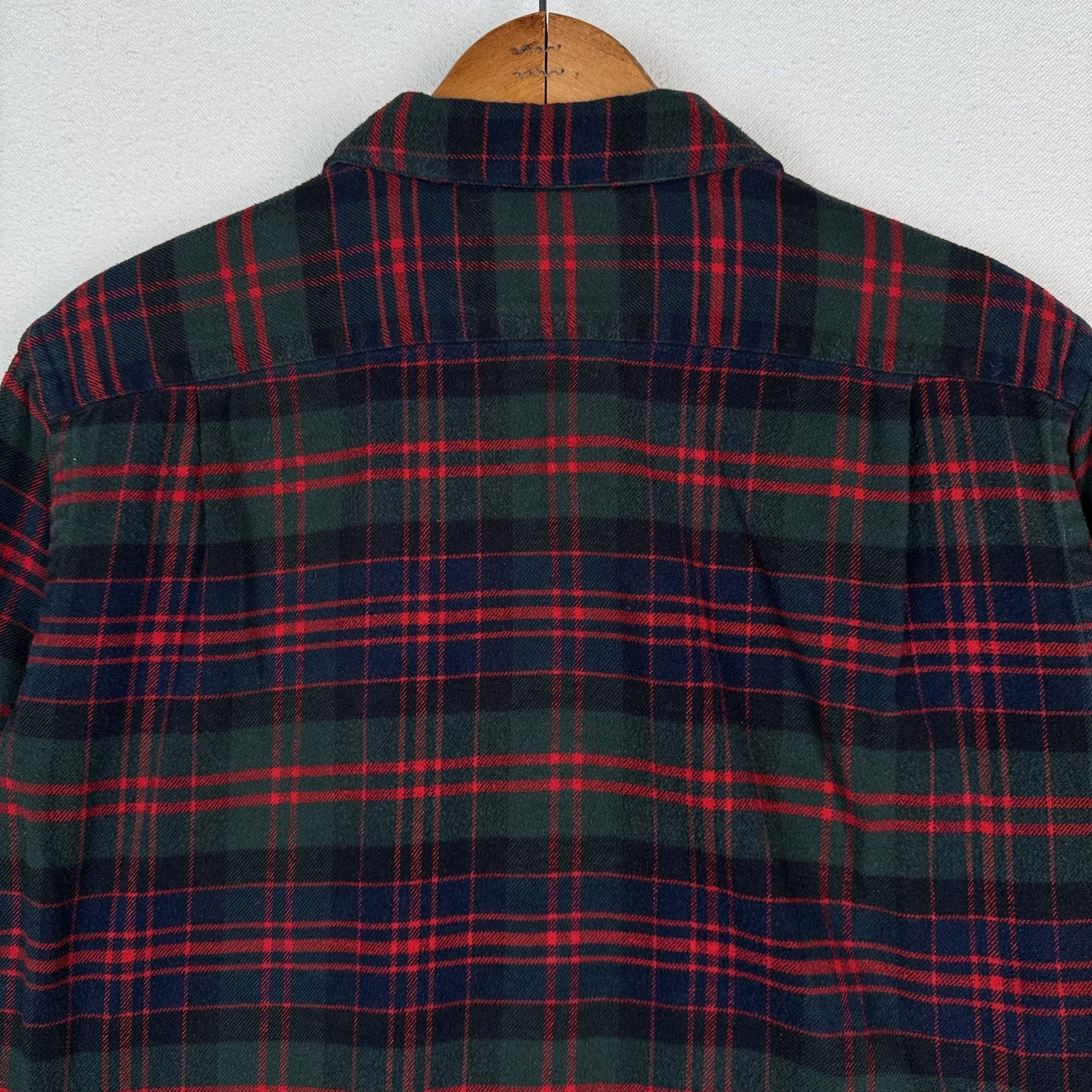 Vtg Ralph Lauren Polo Sport Tartan Plaid Flannel Ski Camp Work Shirt Mens Size M
