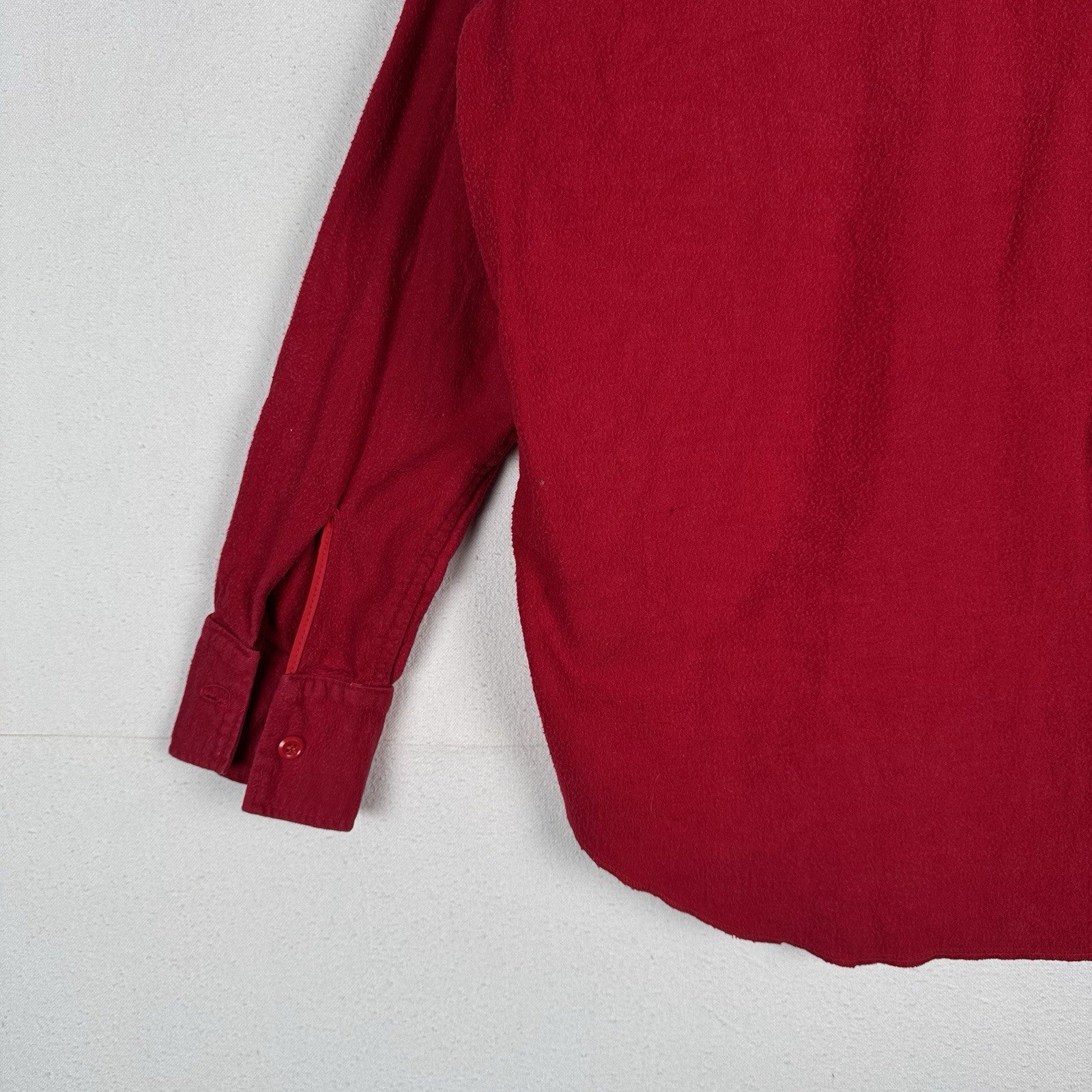 Vintage Melton Deerskin Chamois Flannel Shirt Adult Medium Red 46”