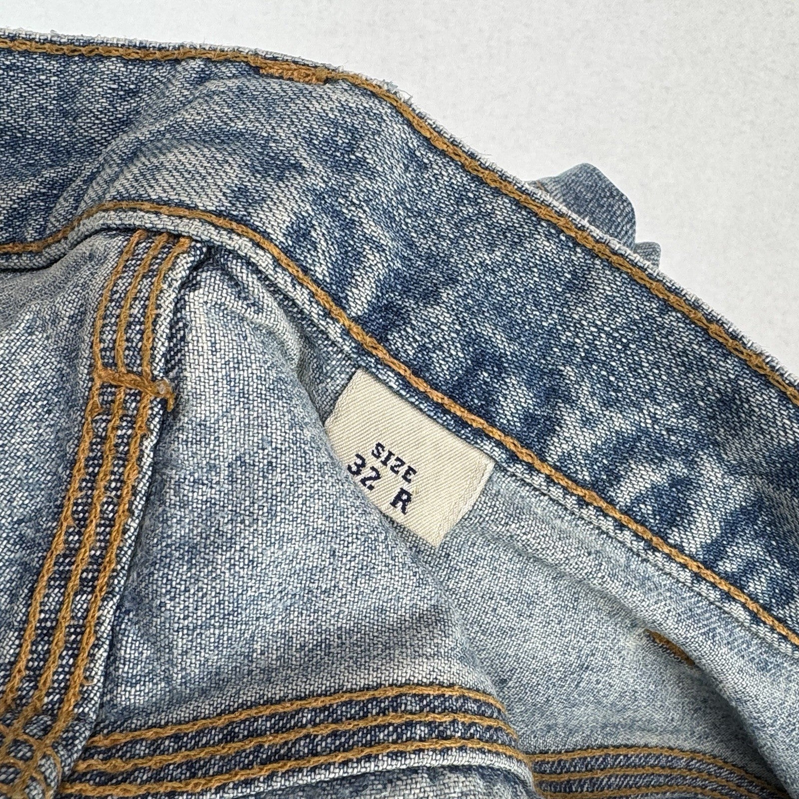 Vintage Abercrombie & Fitch Carpenter Jeans 32x29 Blue Baggy Straight Distressed