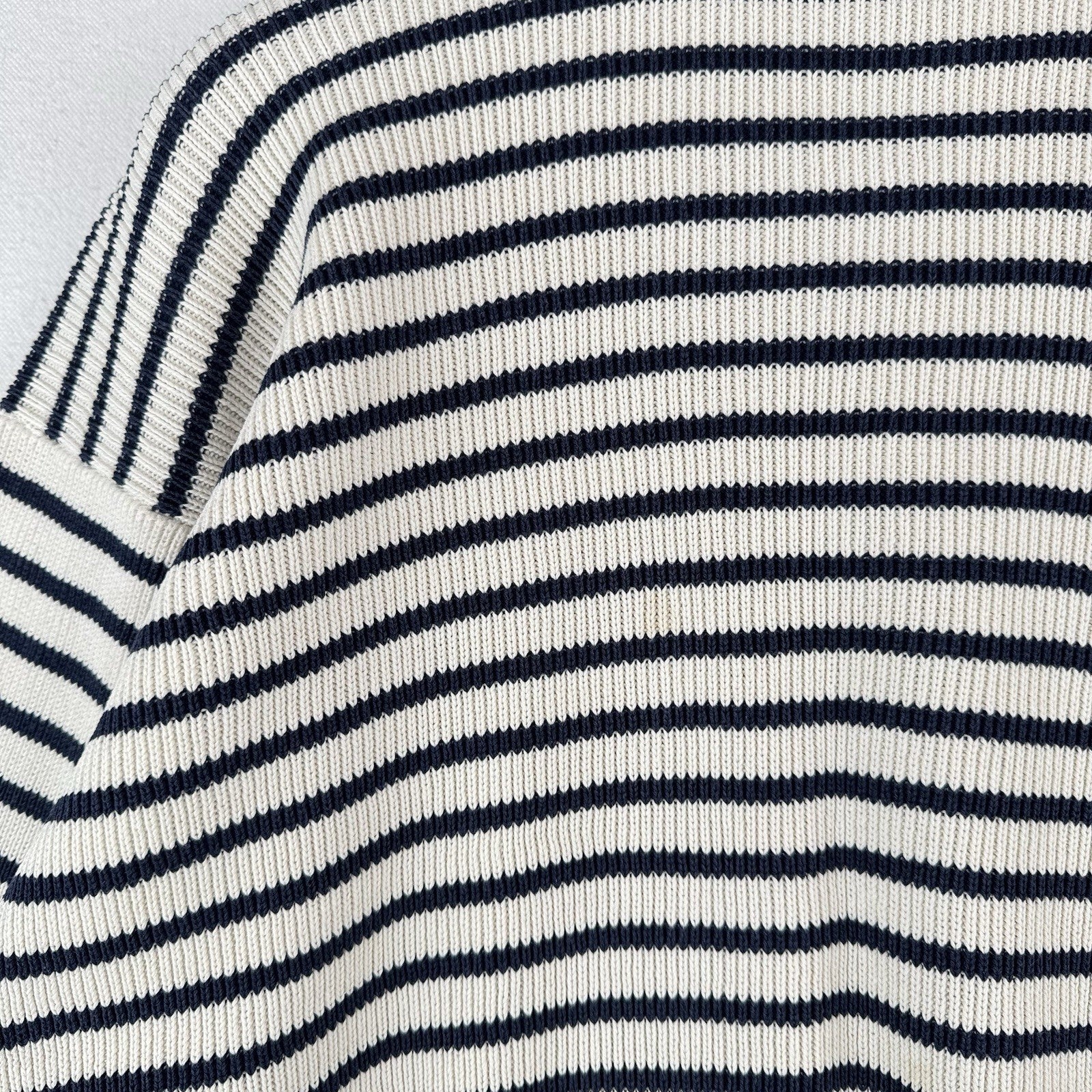 Ralph Lauren Nautical Striped Turtleneck Sweater Navy Blue White Women’s Medium