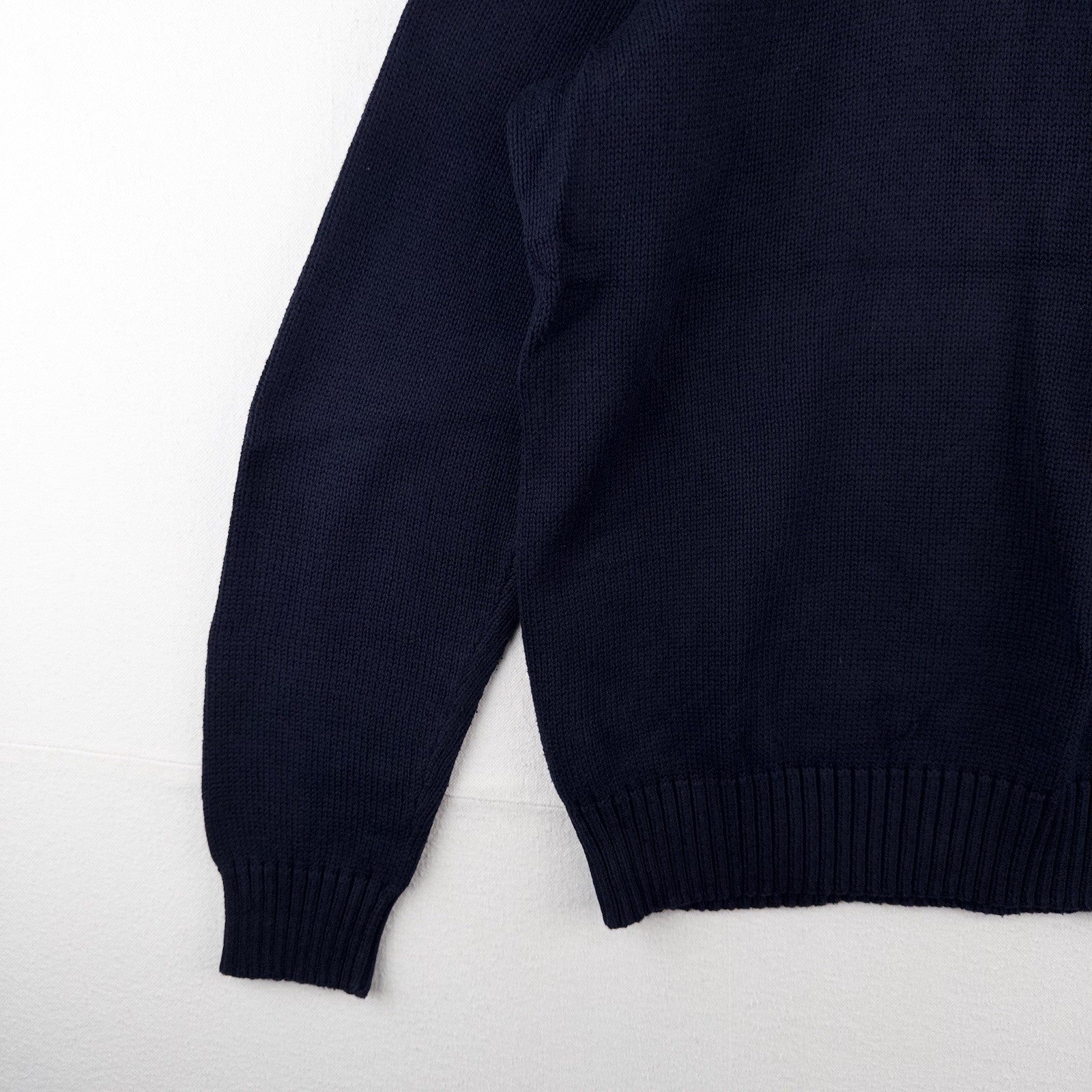 90's Vintage Polo Ralph Lauren Sweater Men's XL Navy Blue Crewneck Pima Cotton