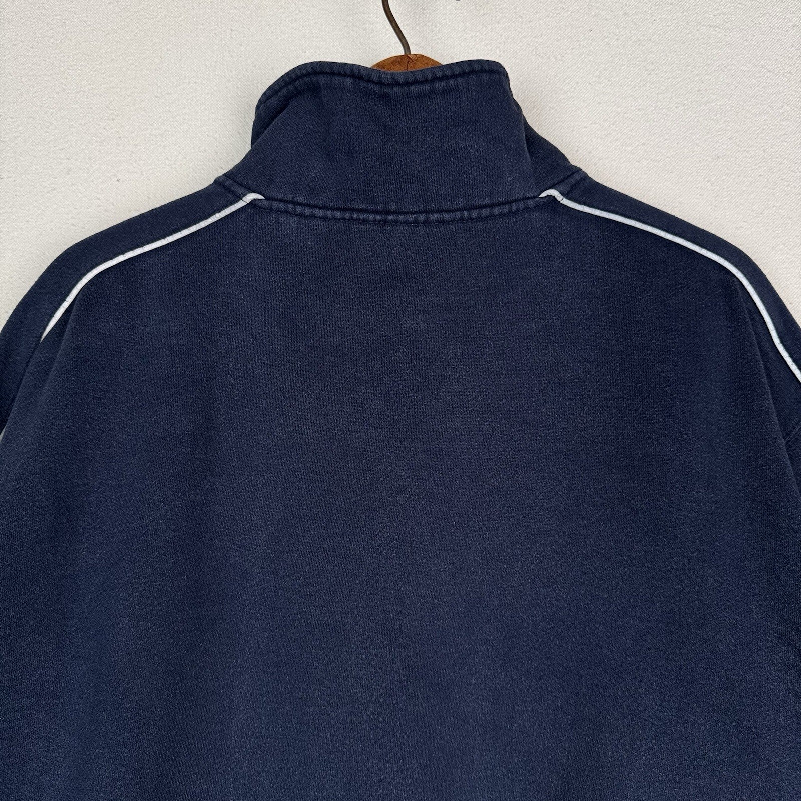 Vintage US Air Force Blue Quarter Zip Oarsman Sweatshirt Men’s Large Reflective