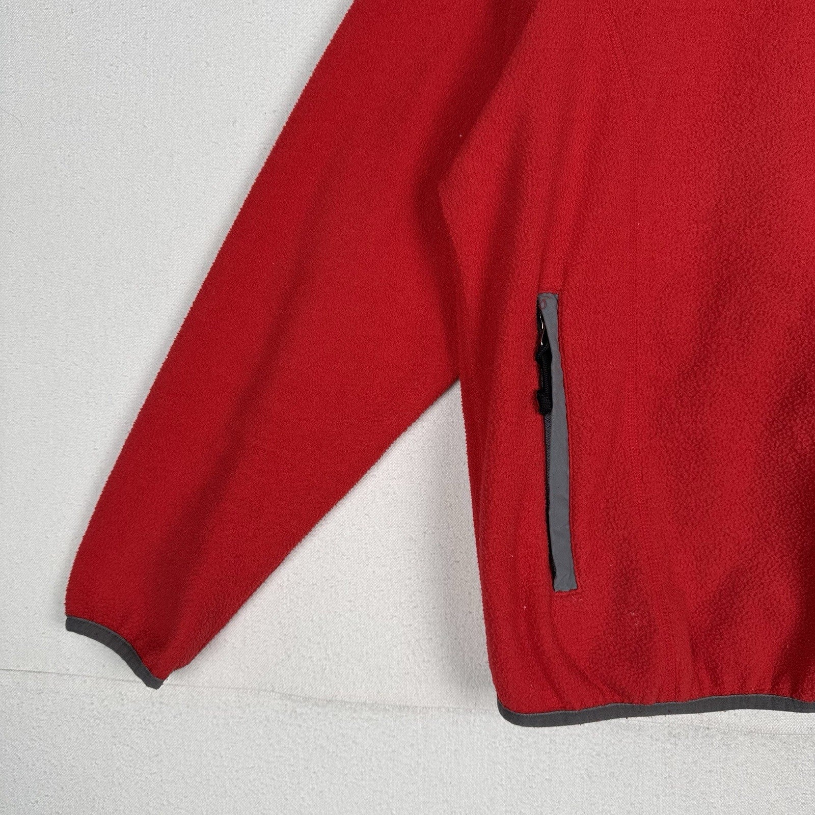 Vintage 90’s The North Face Mens Red Gray Polartec Fleece Jacket Zip Up Large 44