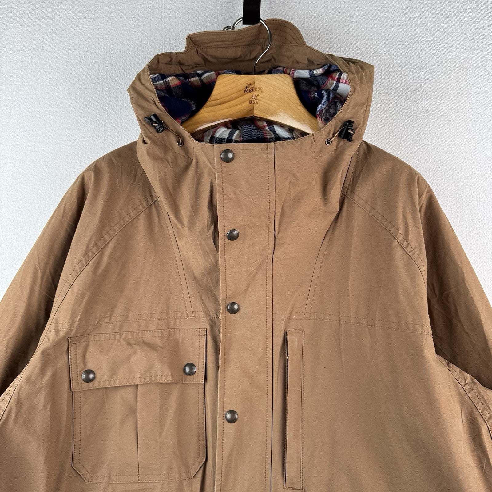 Lands' End Men's Bayfield Cotton Parka Camel Color Size XLT (46-48) *Read