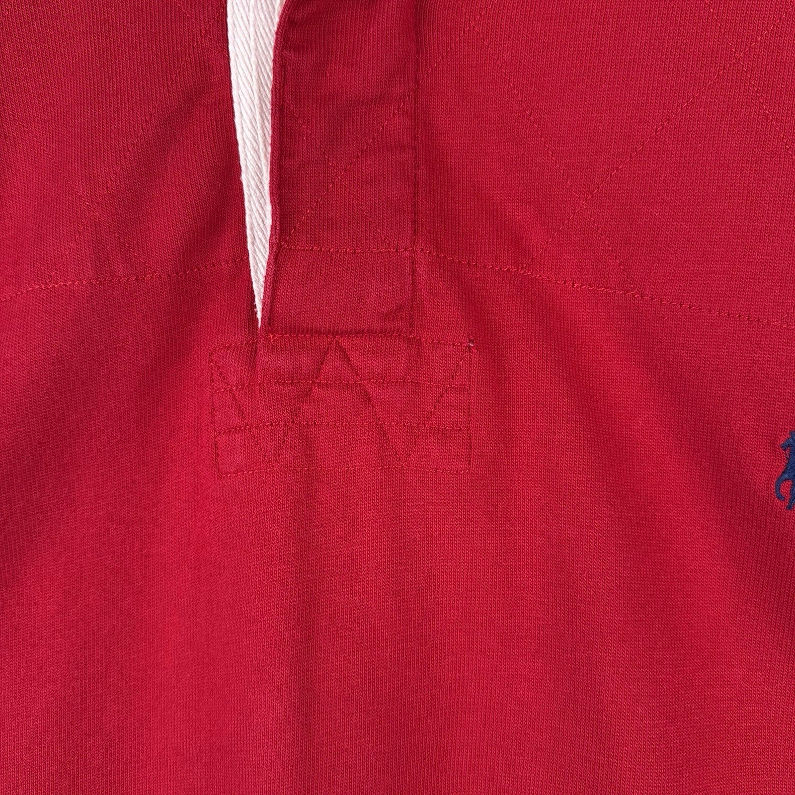Polo Ralph Lauren Rugby Shirt Red Quilted Shoulders Elbow Patches 3XB *Read