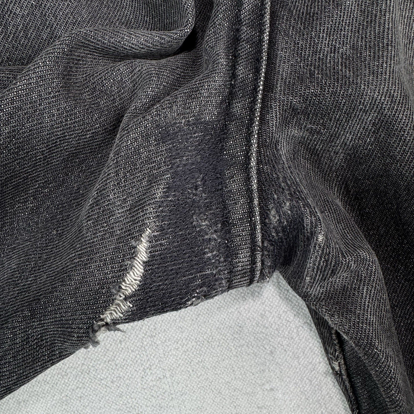 80’s Vtg Lauren Ralph Lauren Womens 30x31 Black Denim Jeans Made USA *Distressed