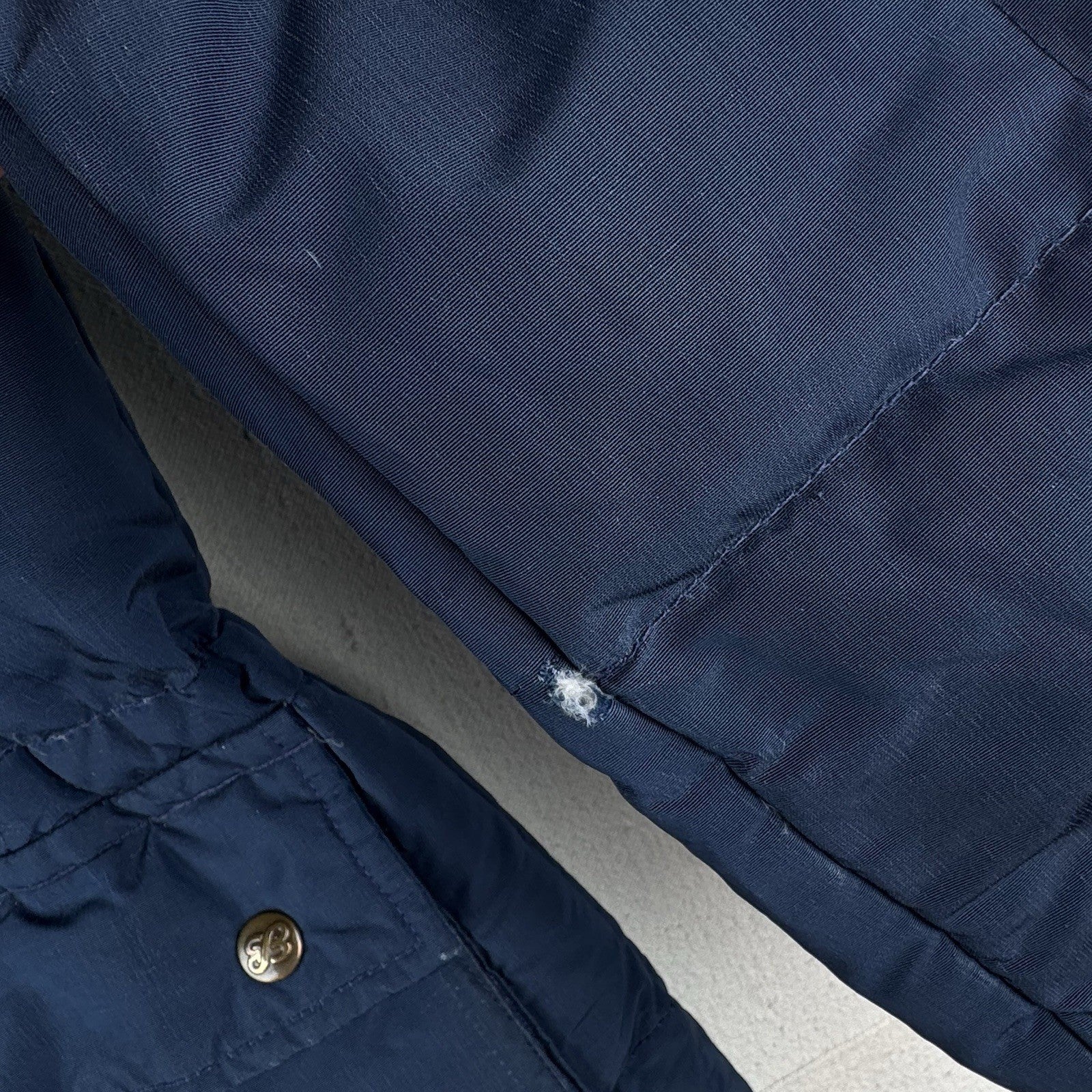 70's Vintage Eddie Bauer Goose Down Parka Men's  Small Hooded Jacket Blue *Read
