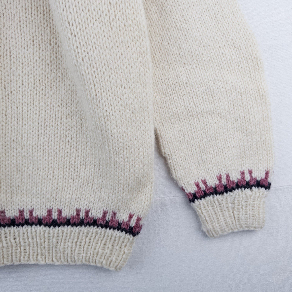 80’s Vtg Stockholm Fair Isle Nordic Yoke Wool Sweater Chunky Denmark Knit Large
