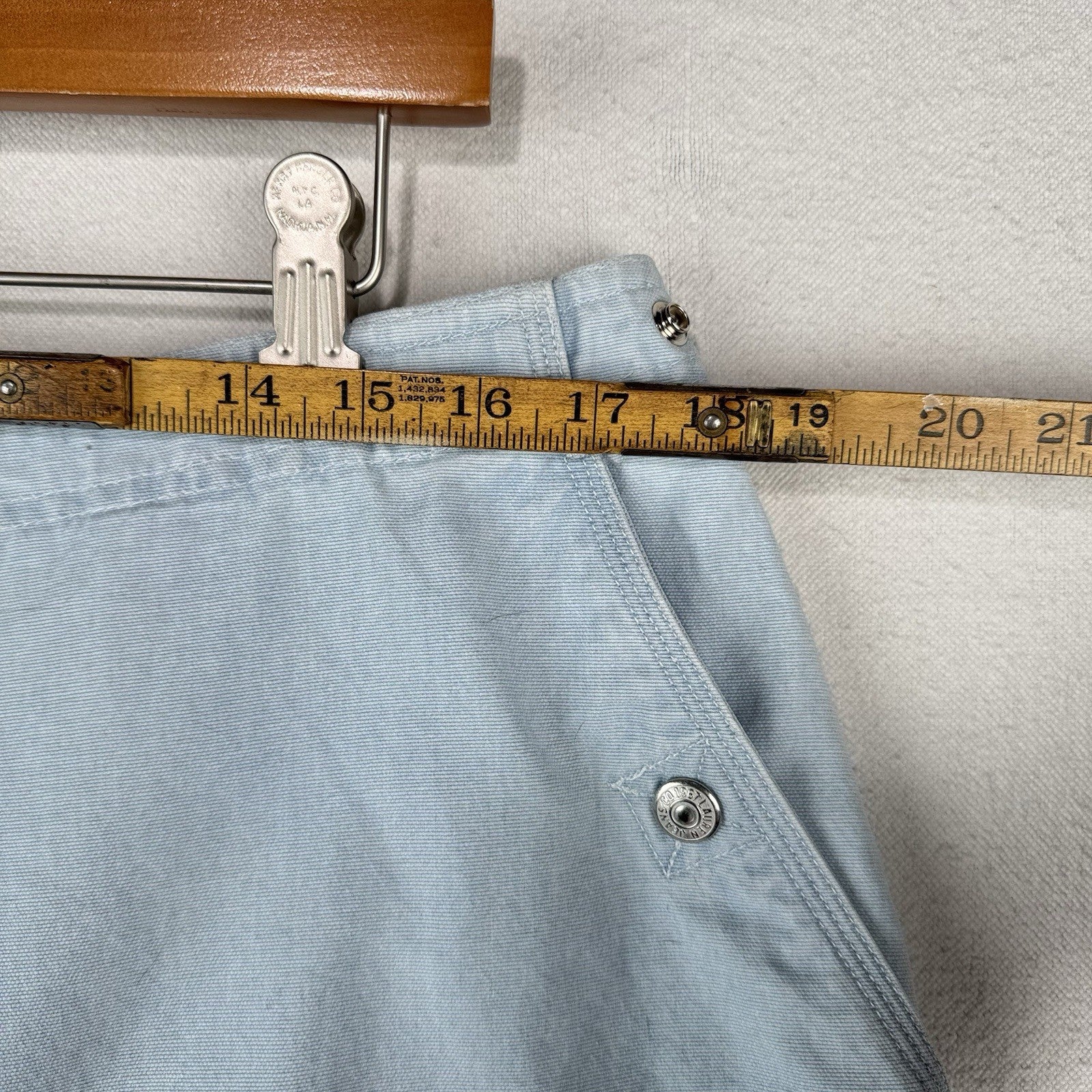 Vtg Lauren Ralph Lauren Chambray Blue Utility Cargo Shorts Womens 14 Cotton 6.5”