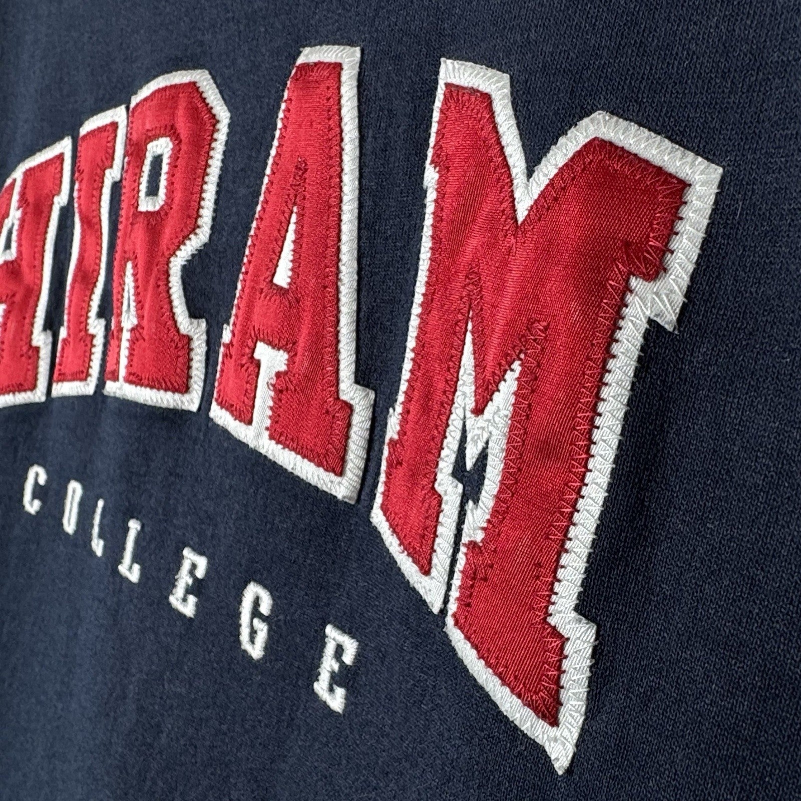 Vintage 90s Champion Hiram College Blue Sweatshirt Crewneck Embroidered XL *Read
