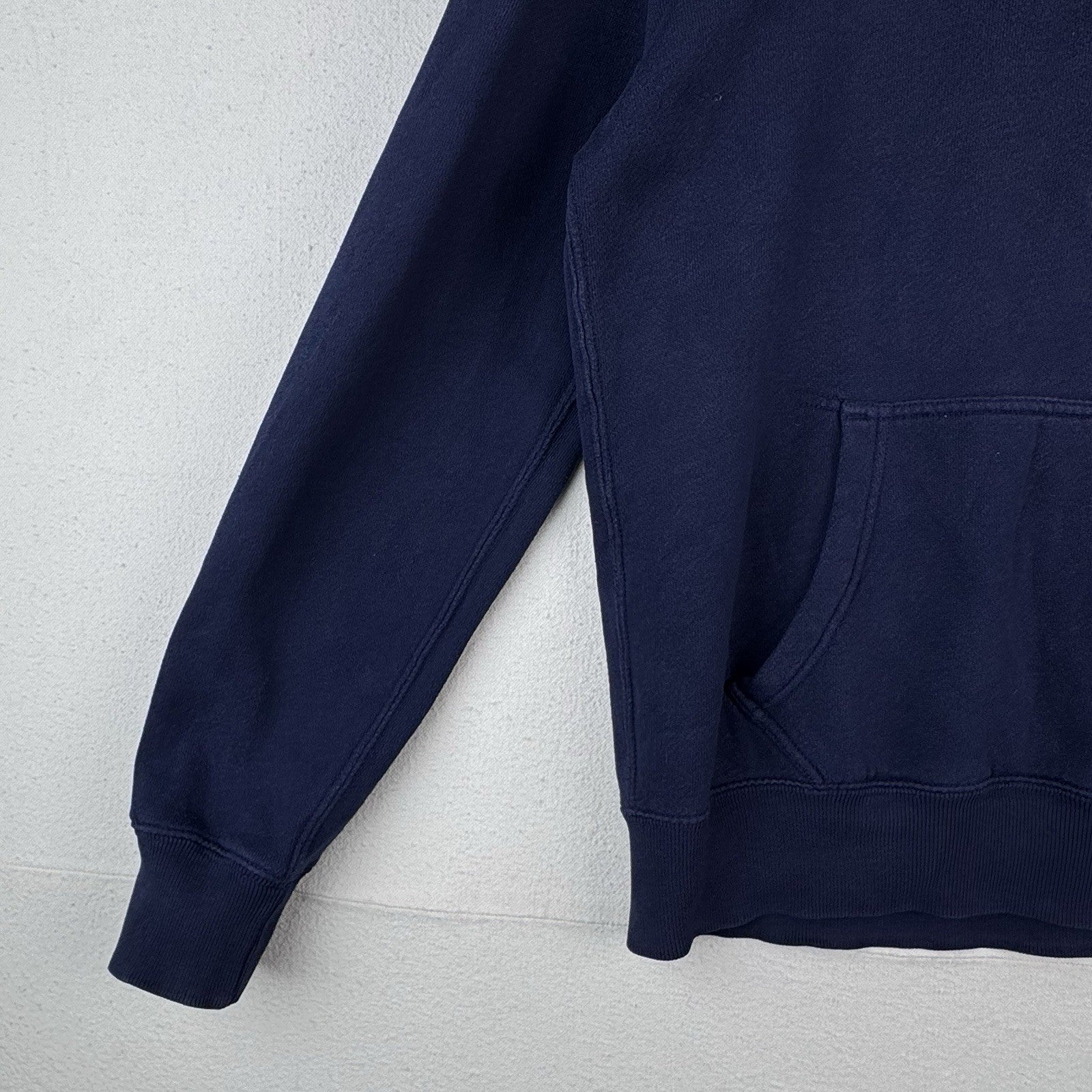 Vintage Polo Ralph Lauren Men’s Small Hoodie 1/4 Zip English Logo Blue *Read