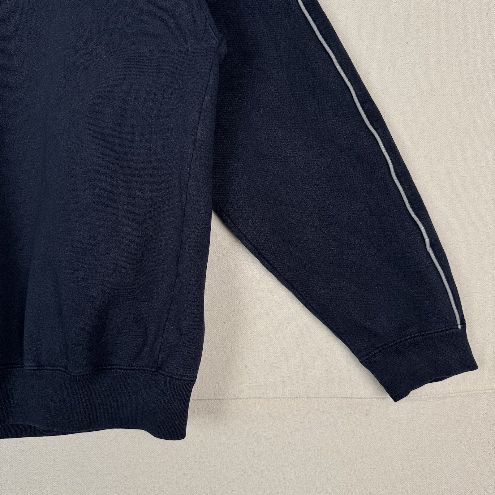 Vintage US Air Force Blue Quarter Zip Oarsman Sweatshirt Men’s Large Reflective
