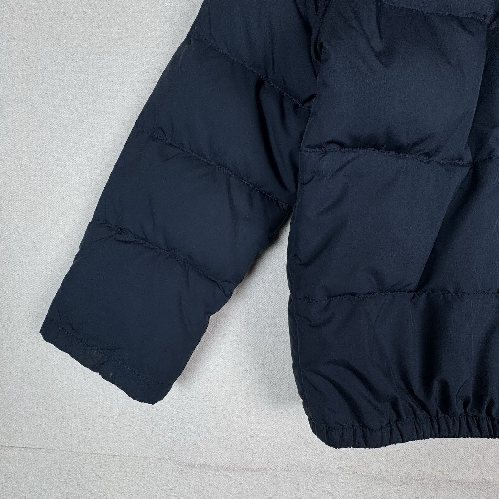 Vintage Polo Ralph Lauren Kid's Navy Blue Down Puffer Jacket Sz M 10-12 *Read