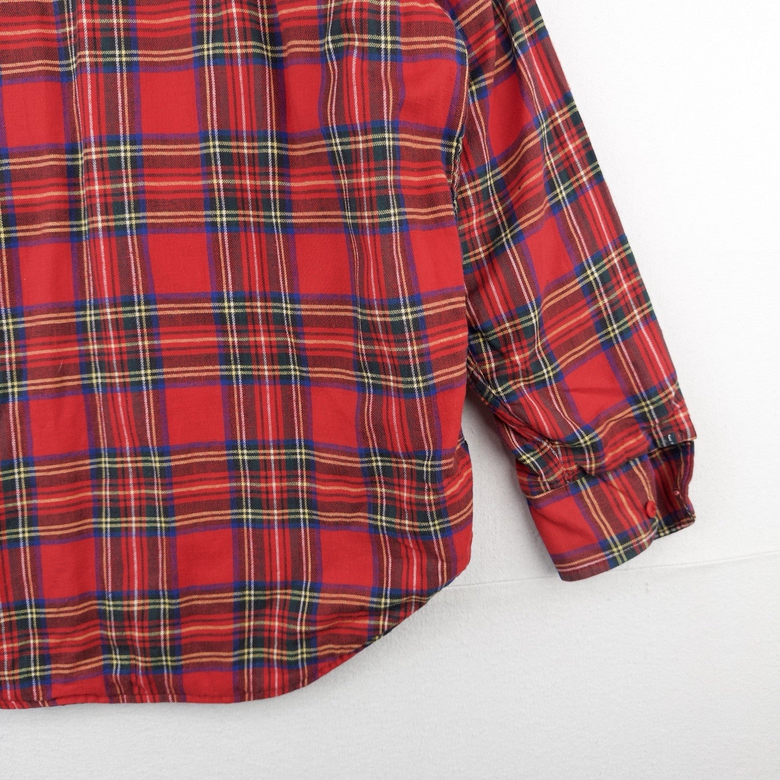 80’s Vtg LL Bean Flannel Lined Jacket Men’s M Red Tartan Plaid Shacket