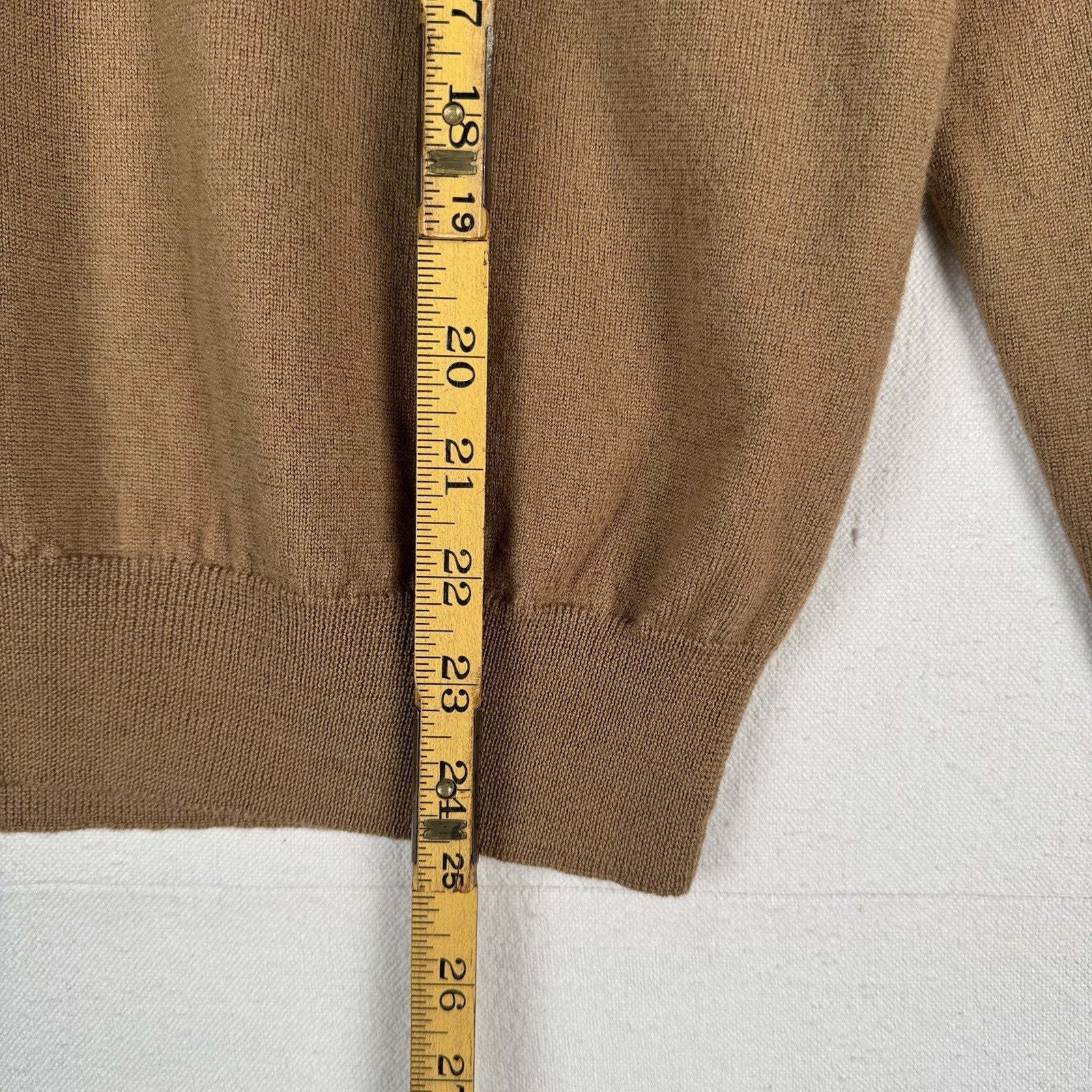 Polo Ralph Lauren Men’s XL Merino Wool Polo Sweater Camel Brown *Read