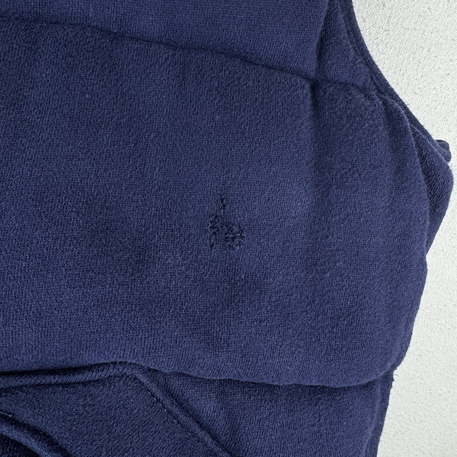 90’s Vintage Polo Ralph Lauren Mens XL Cotton Puffer Vest Jacket Navy Blue *Read