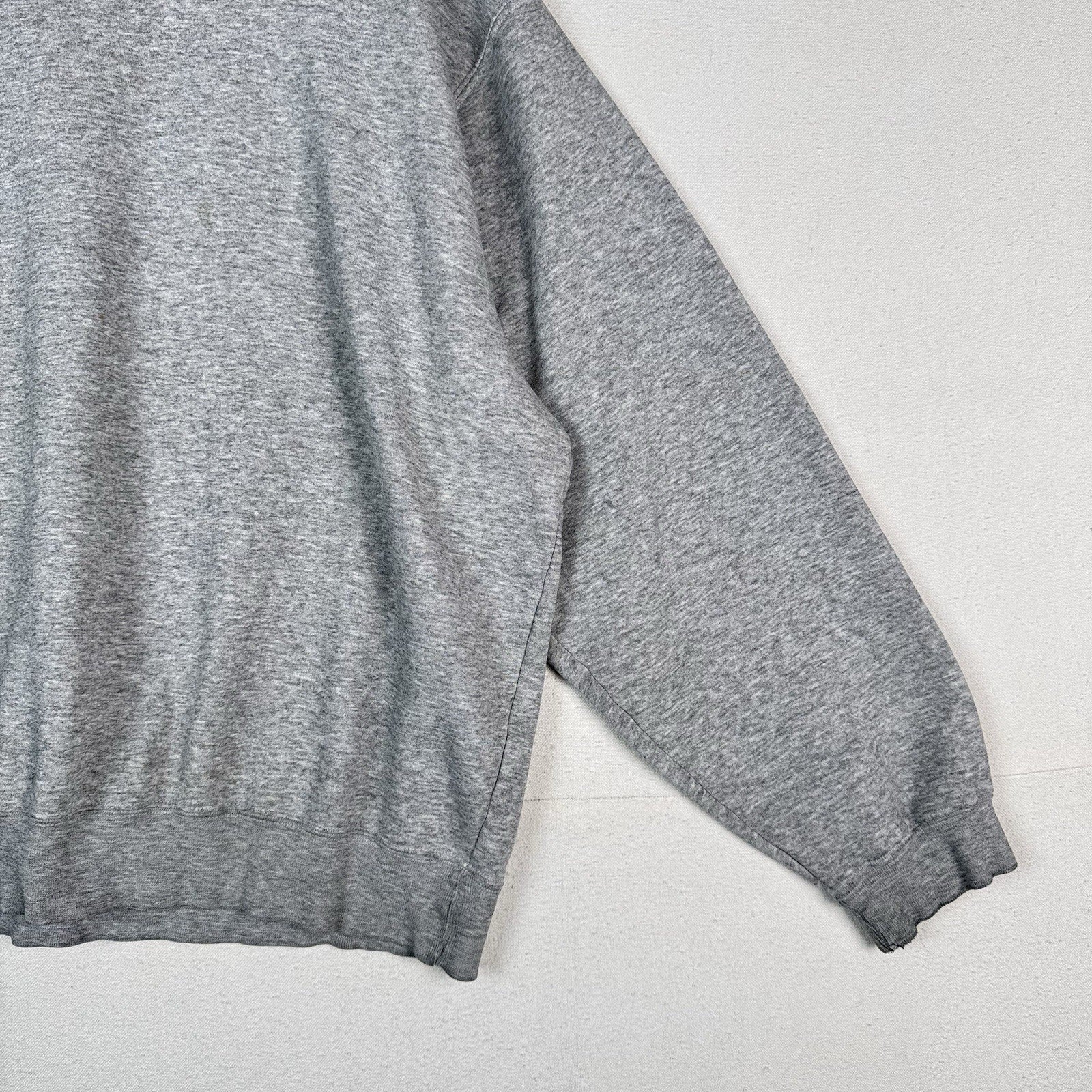 Vintage 90s Nike Center Check Grey Pullover Sweatshirt XL Distressed