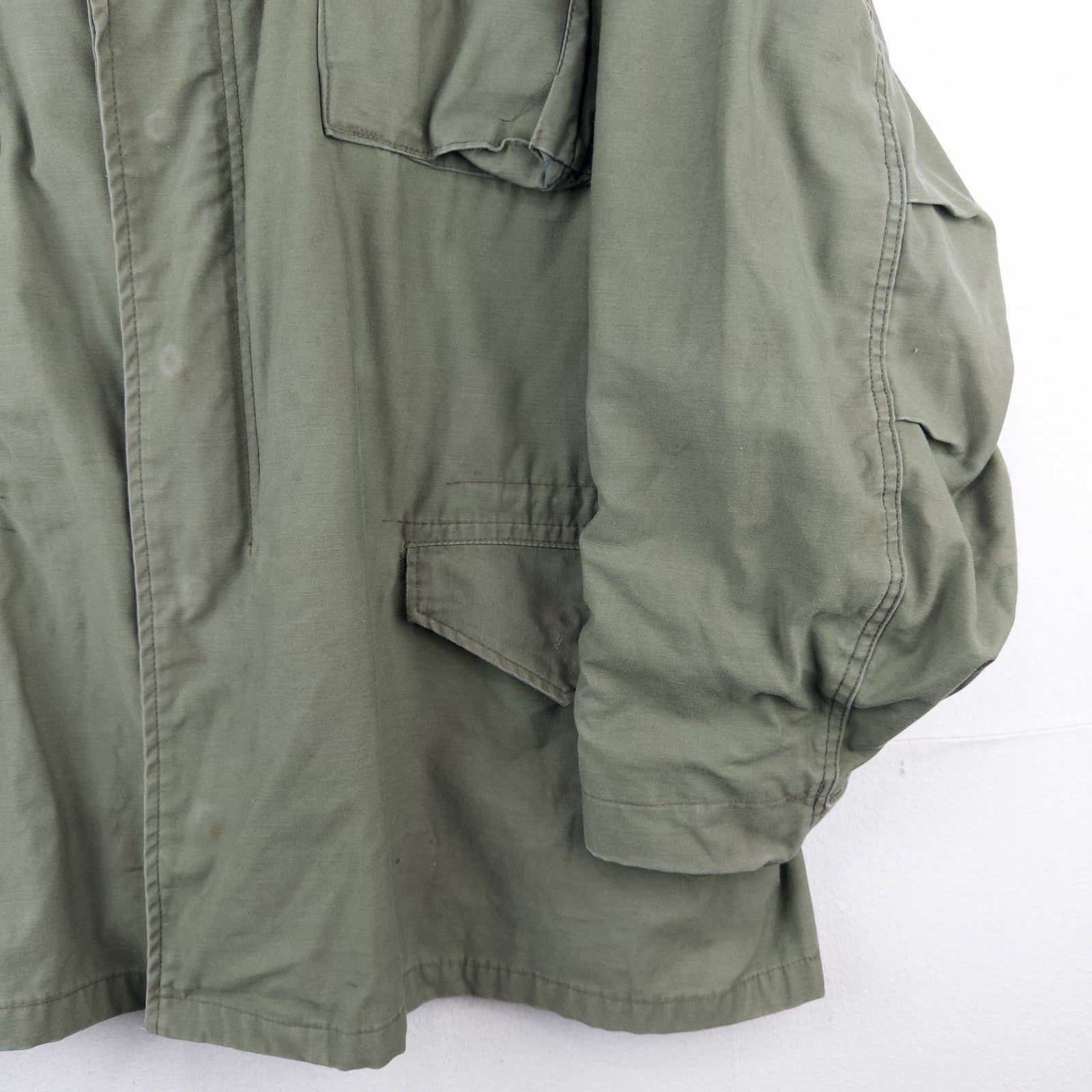 70’s Vtg Vietnam US Army Green M65 Field Jacket Mens XL Long w/Hood *No Lining