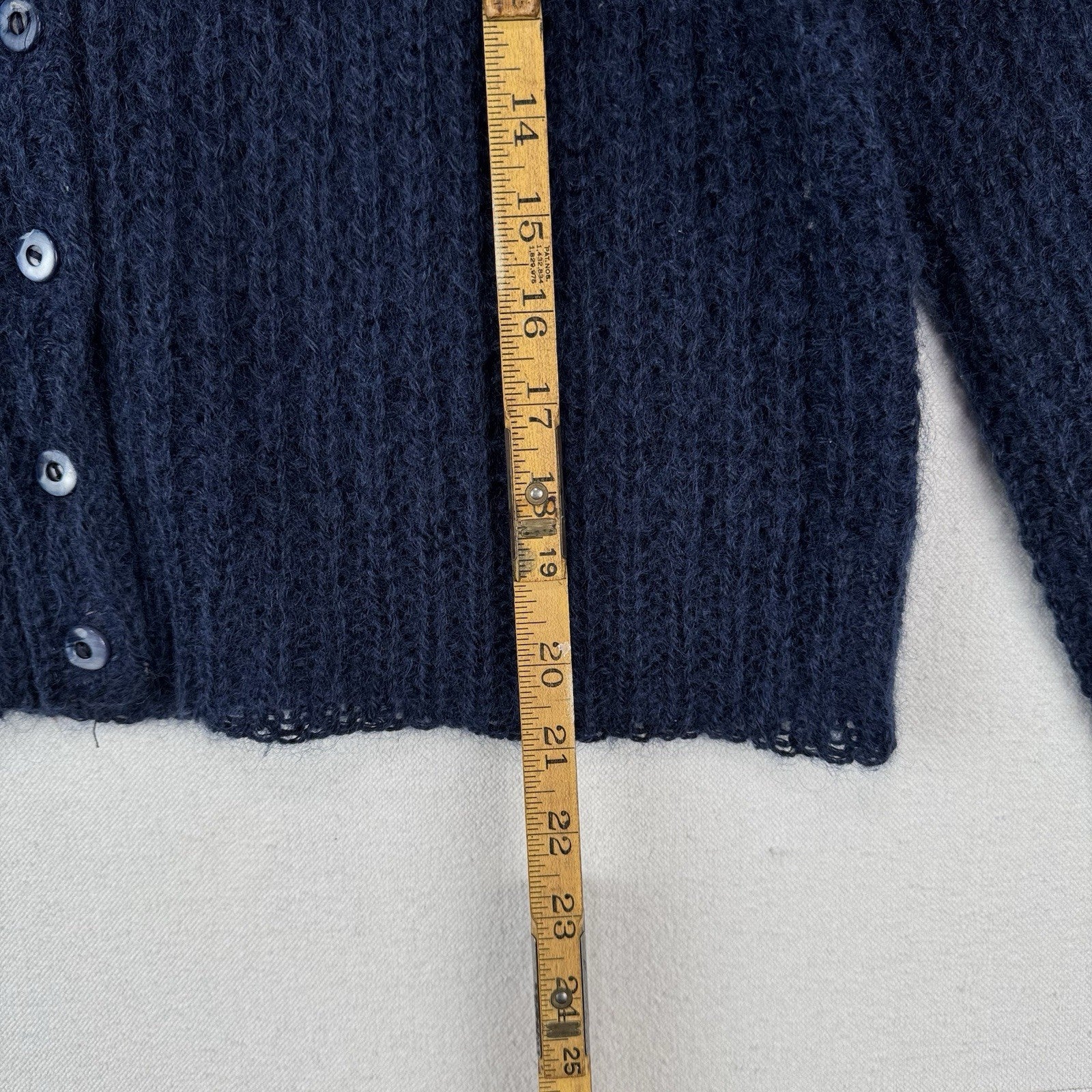 60’s Vintage Evan-Picone Women’s Small Mohair Cardigan Sweater Fuzzy 20x21