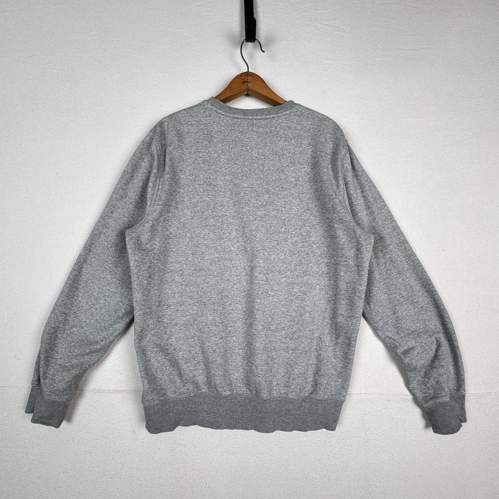 Tommy Hilfiger Embroidered Heather Gray Large Crewneck Sweatshirt Long Sleeve