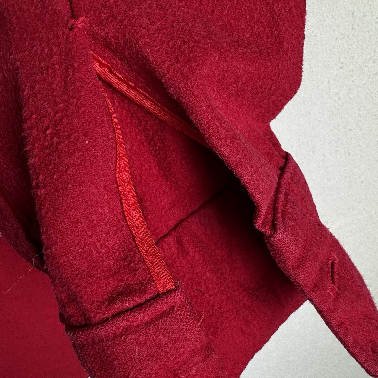 Vintage Melton Deerskin Chamois Flannel Shirt Adult Medium Red 46”