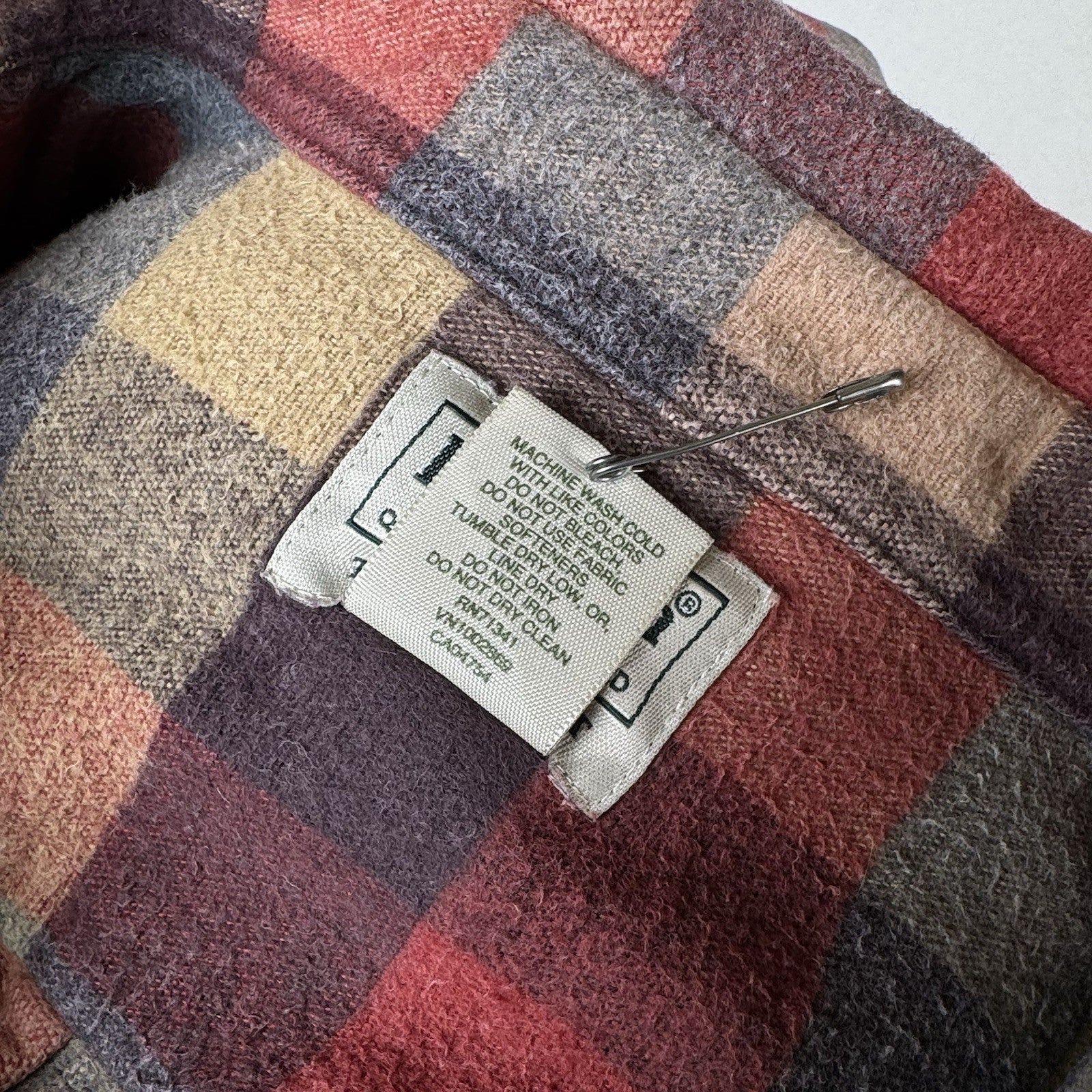 L.L. Bean Traditional Fit Chamois Flannel Shirt Men’s XL Apple Cinnamon Plaid