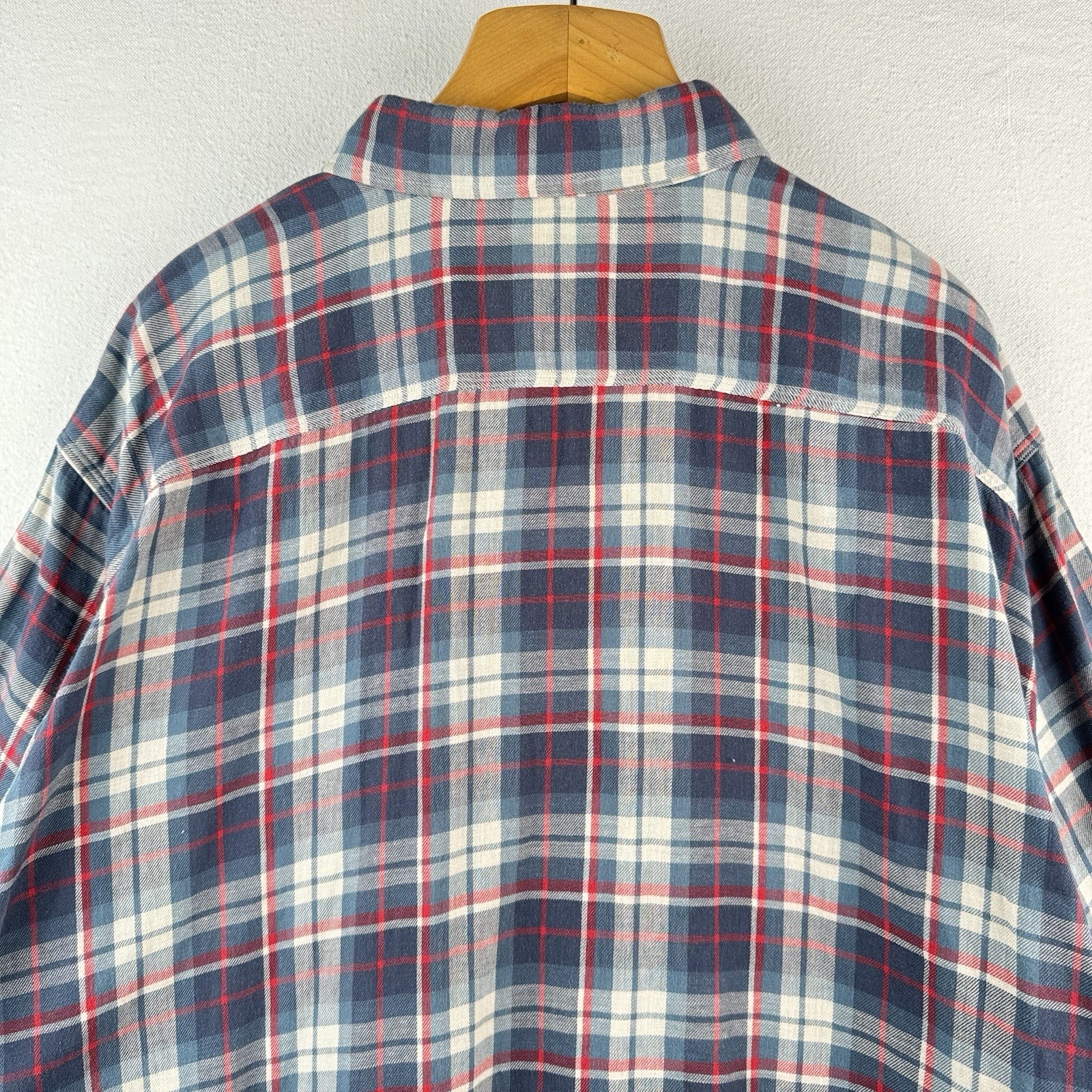 Polo Ralph Lauren Shadow Plaid Flannel Chambray Lined Button Up Classic Fit 4XB