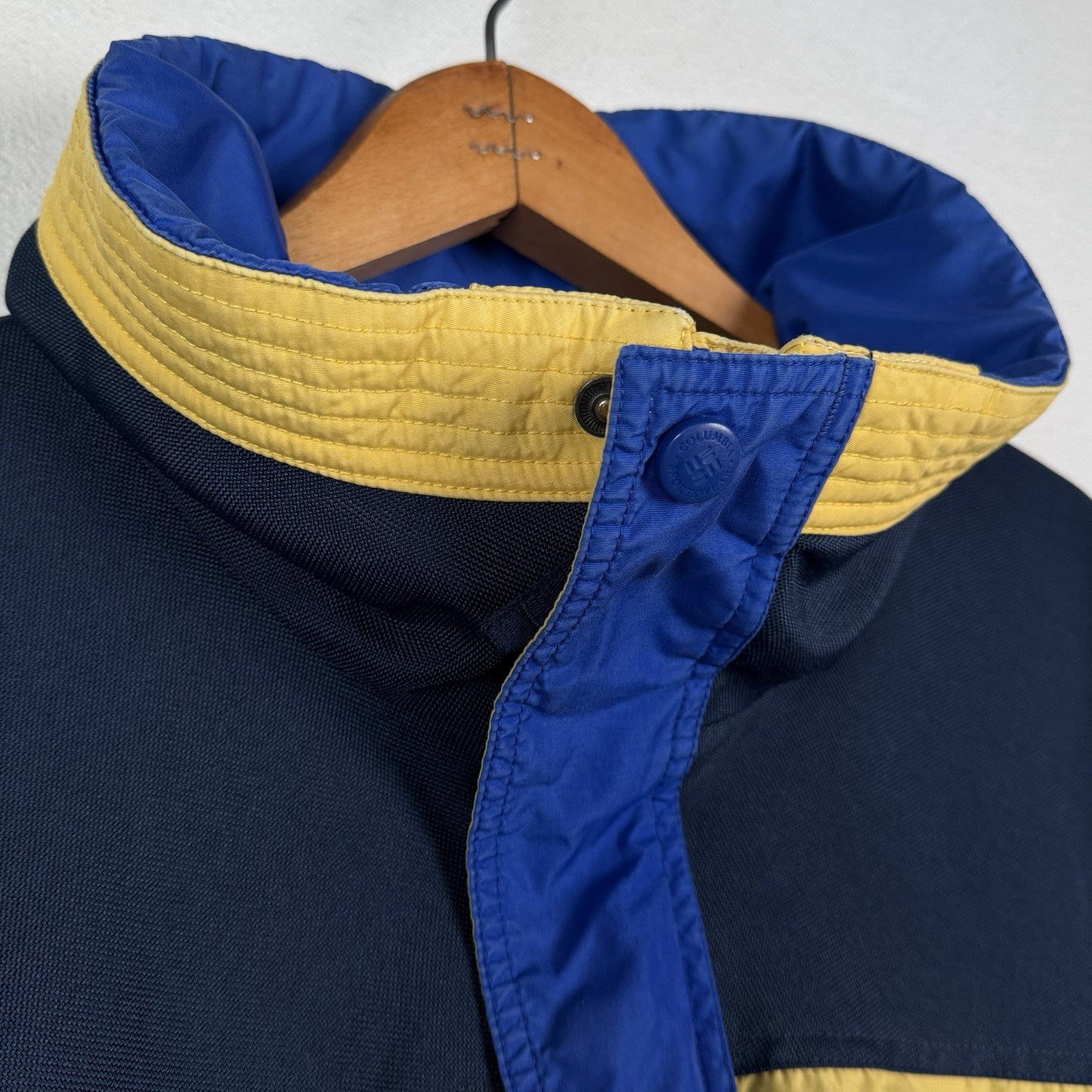 Columbia Bugaboo Jacket Men Size XL Full Zip Blue Yellow - Outer Shell Only