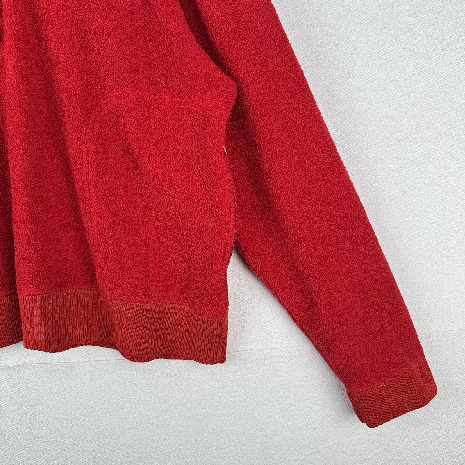 90’s Vtg Polo Ralph Lauren Fleece Polo Pullover Men’s Large Red Made USA